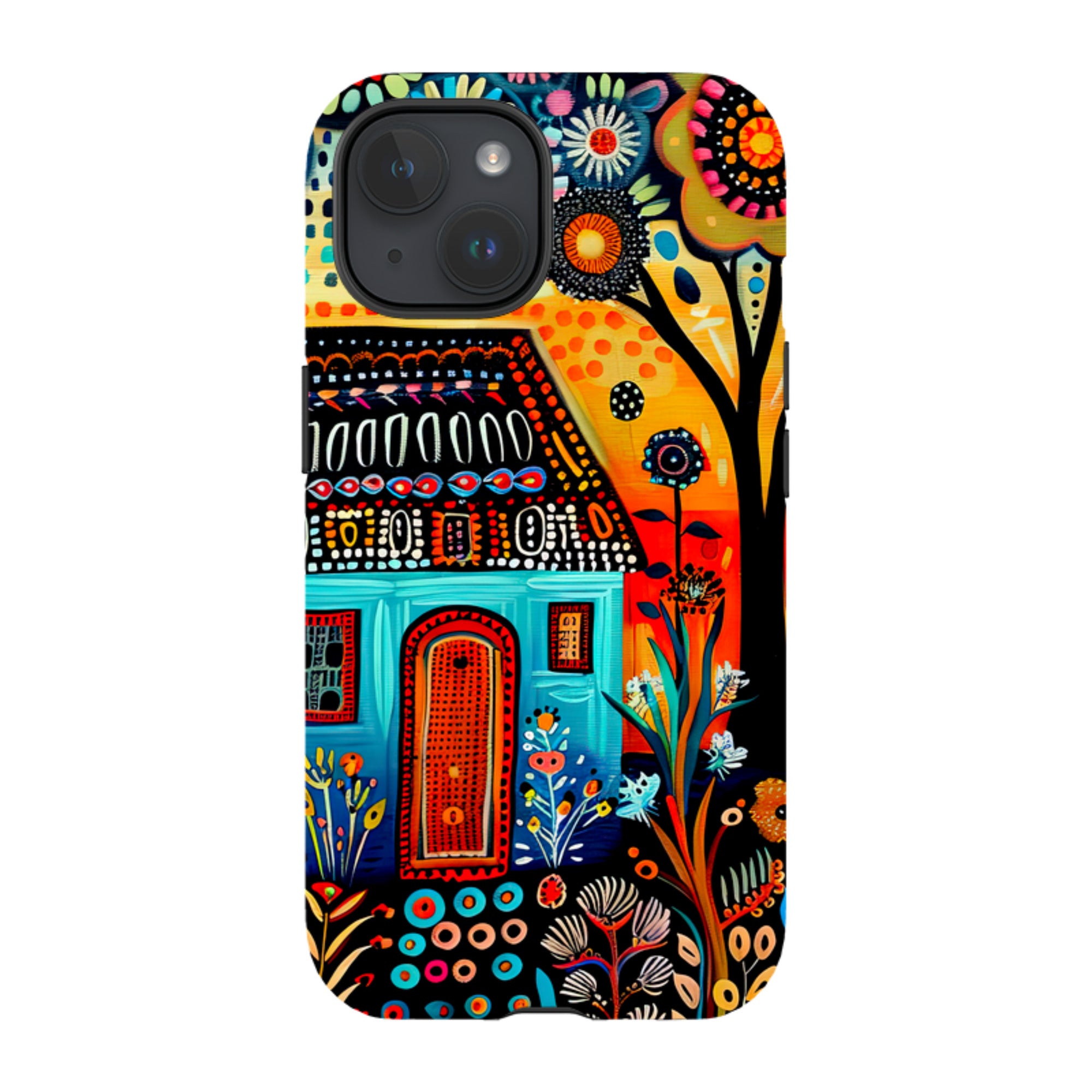iPhone Case - Folk Art House VI