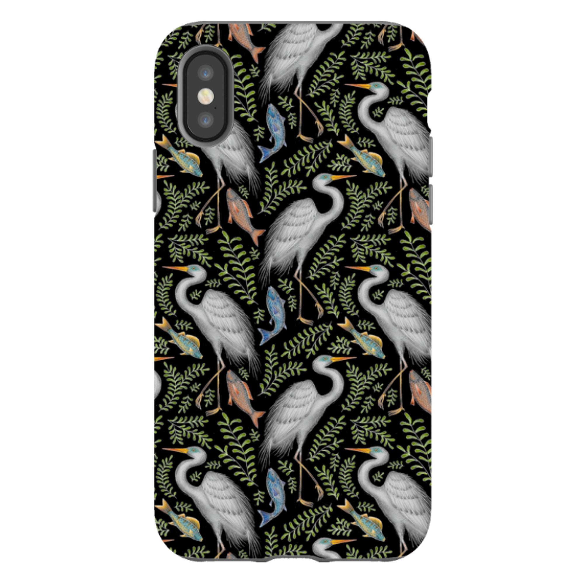 iPhone Tough Case - Egret Pattern By Catherine Rowe