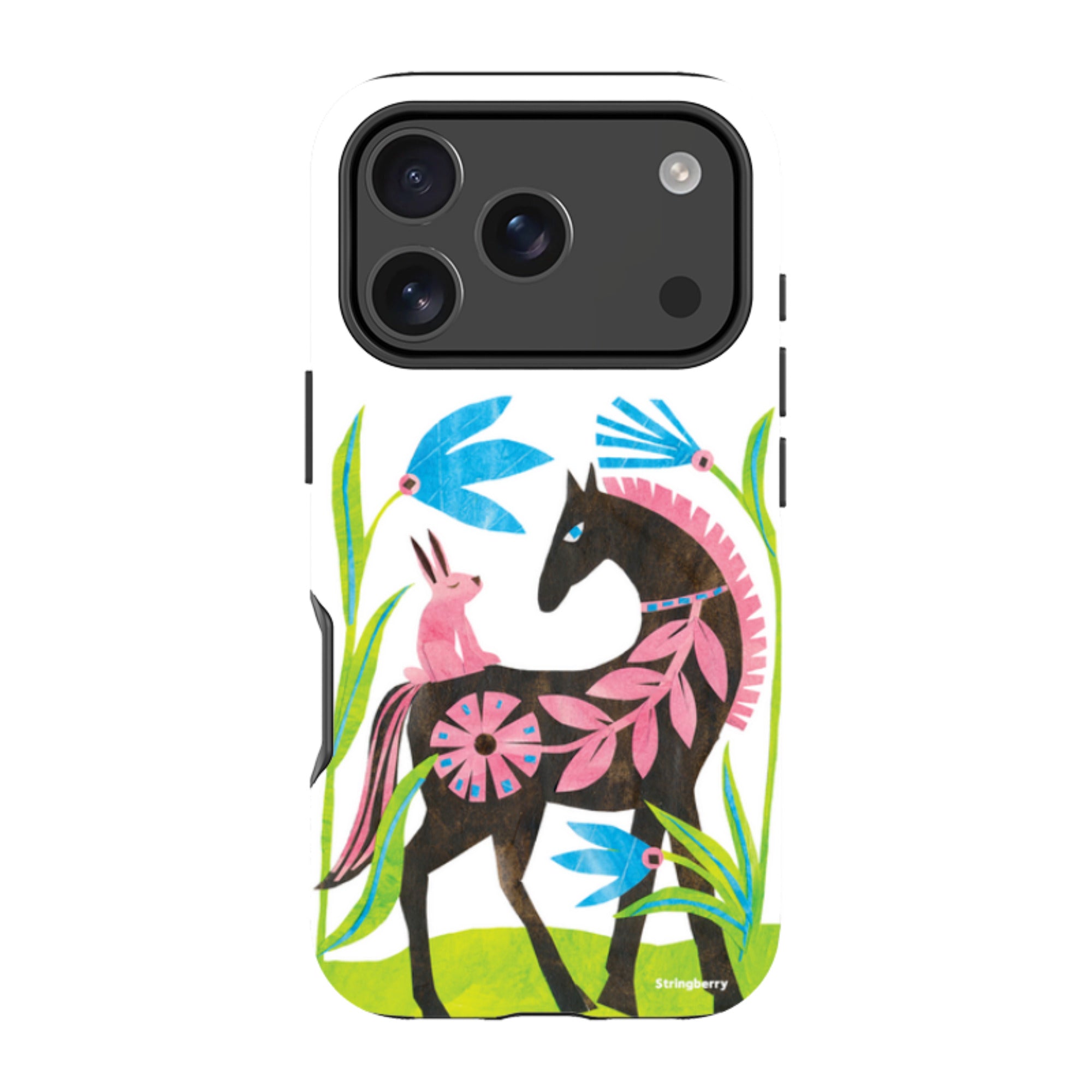 iPhone MagSafe Tough Case - Folk Horse And Bunny By Tracey English