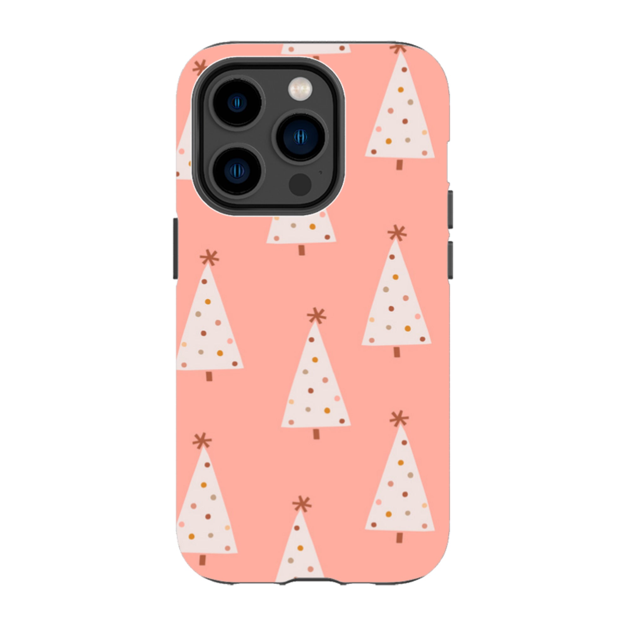 iPhone Tough Case - Pink Xmas Trees