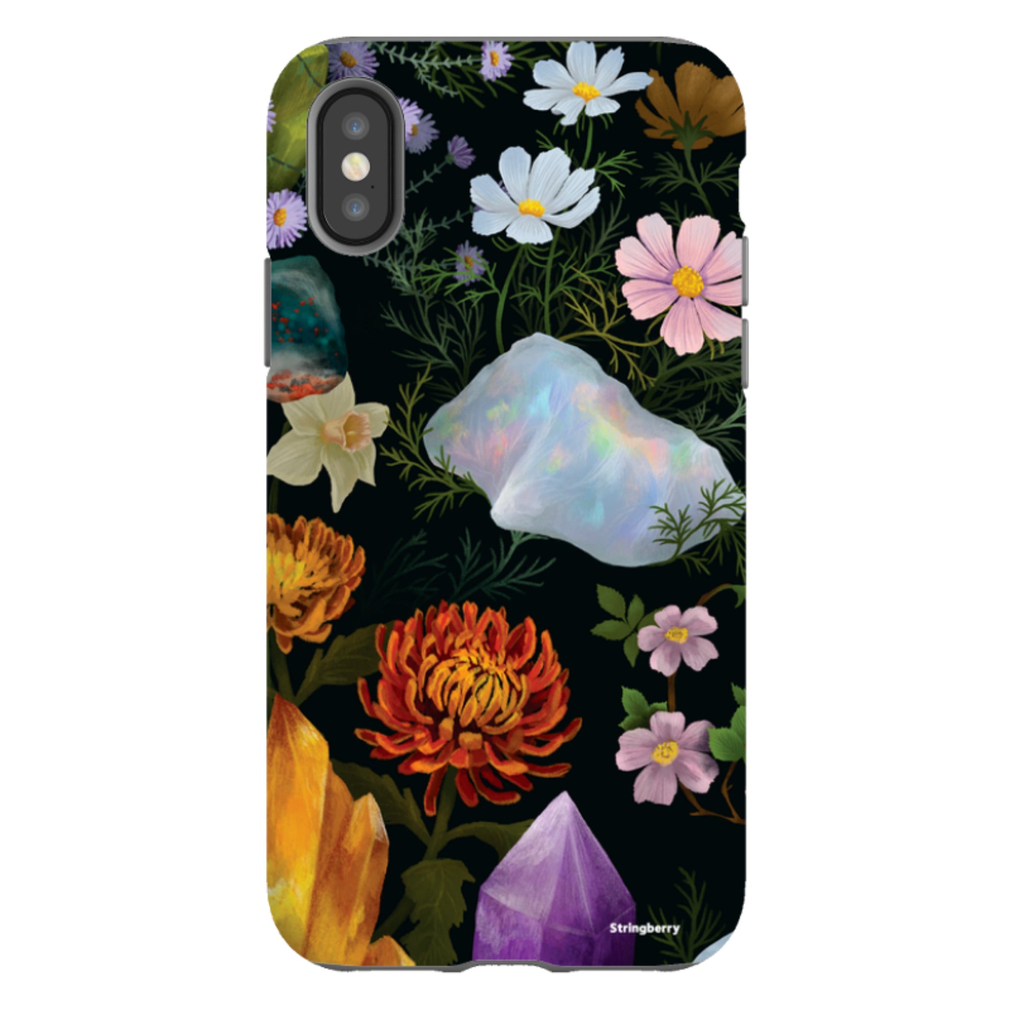 iPhone Tough Case - Crystal Flowers By Anna Stead