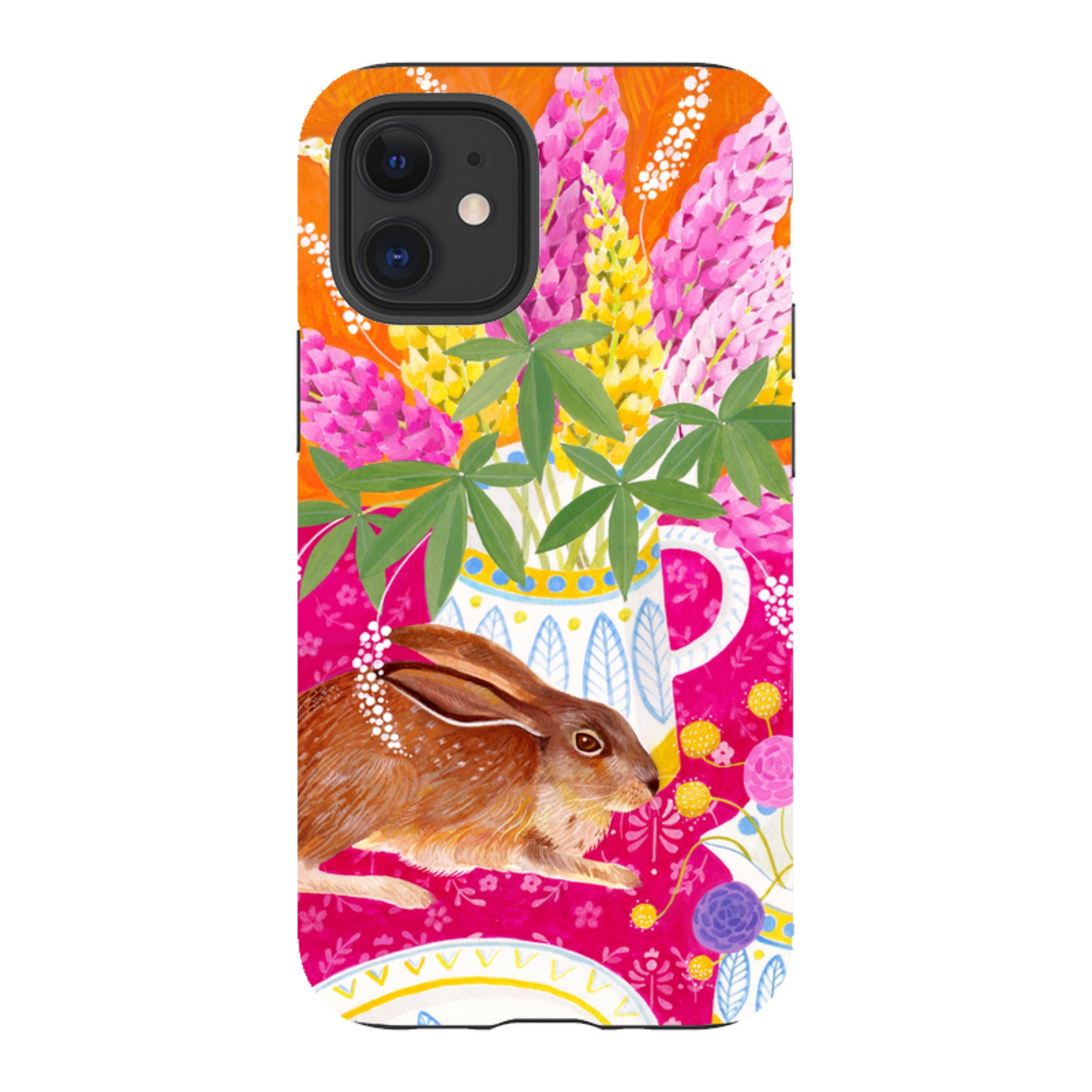 iPhone Tough Case - Rabbit Lupins By Bex Parkin