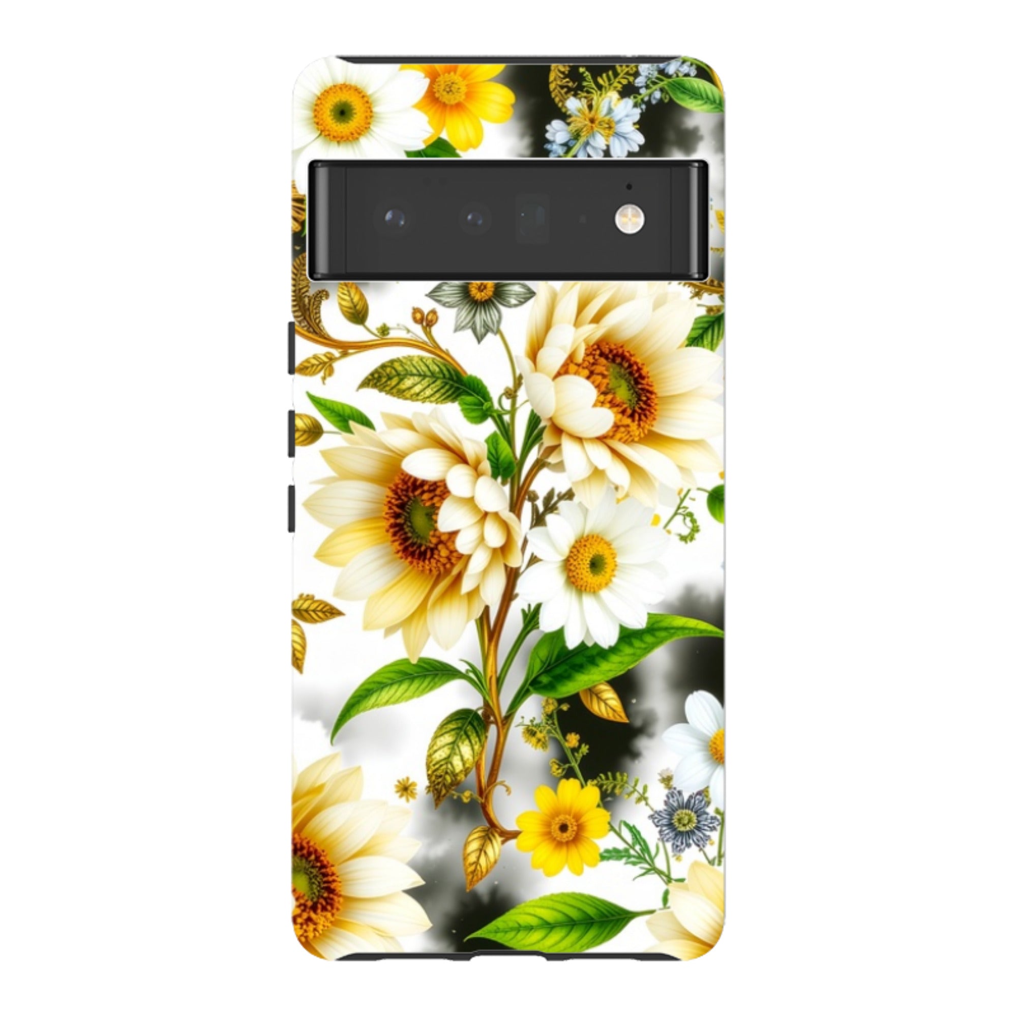 Google Tough Case - Gold Flowers