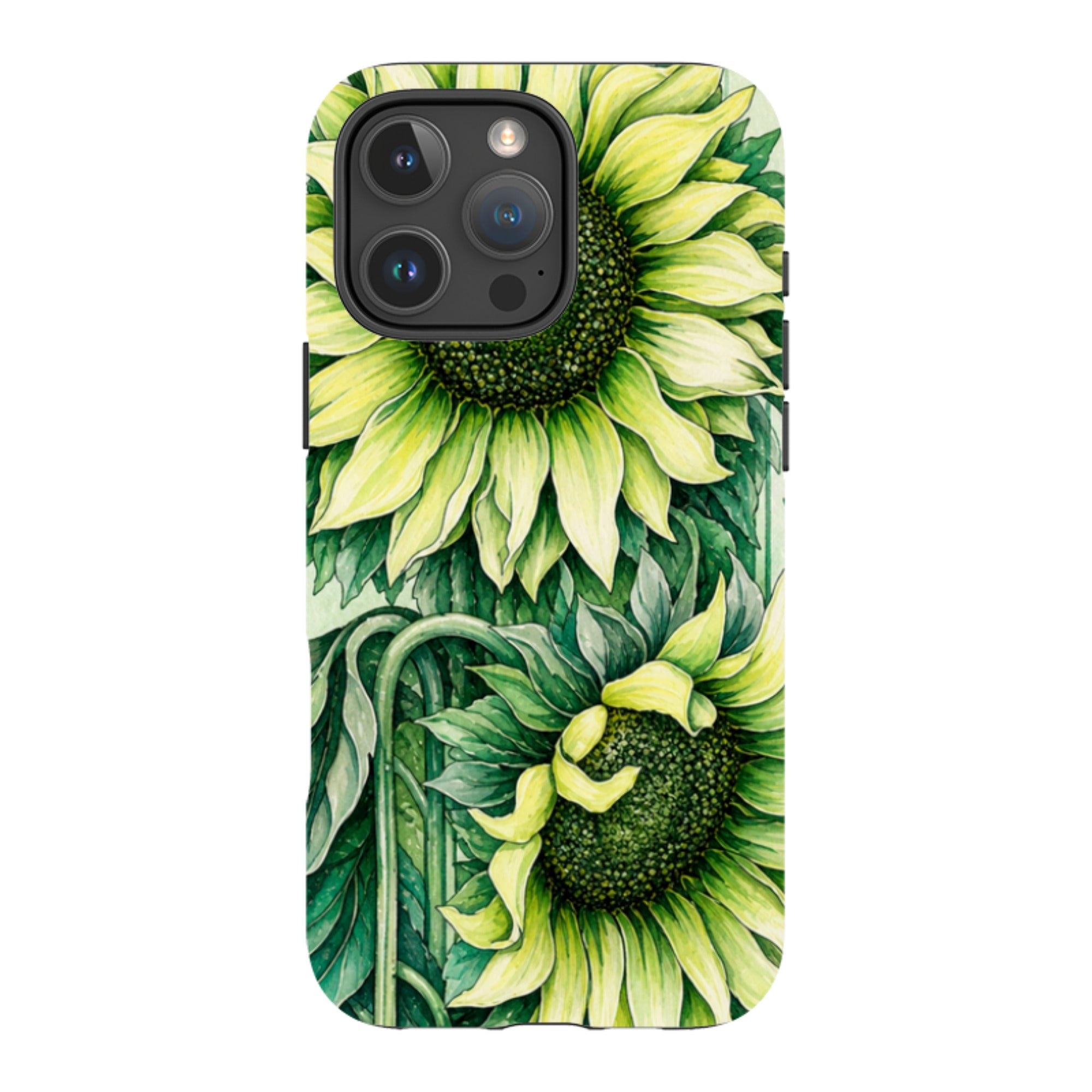 iPhone MagSafe Tough Case - Sage Green Sunflower