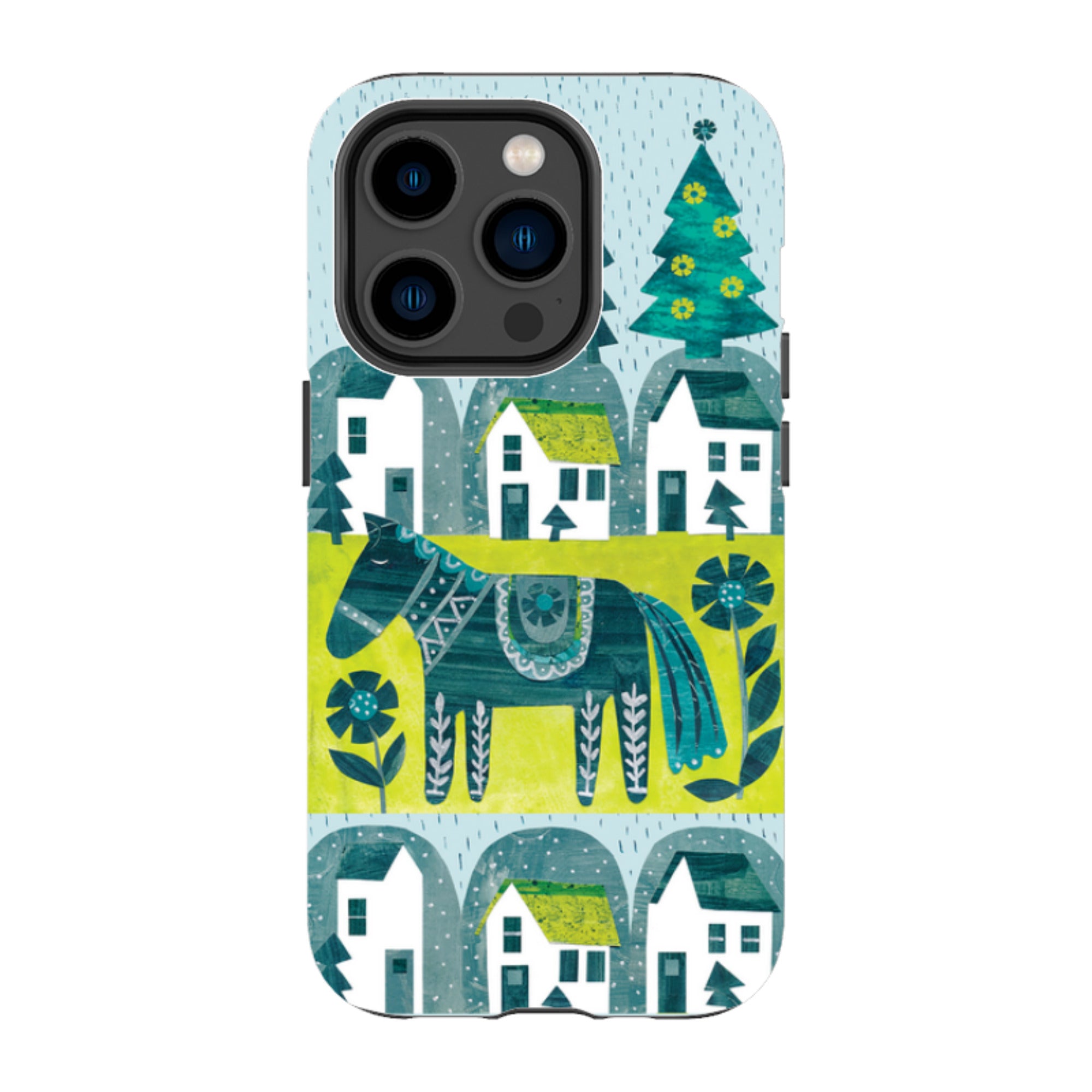 iPhone Tough Case - Winter Dala Horse By Tracey English