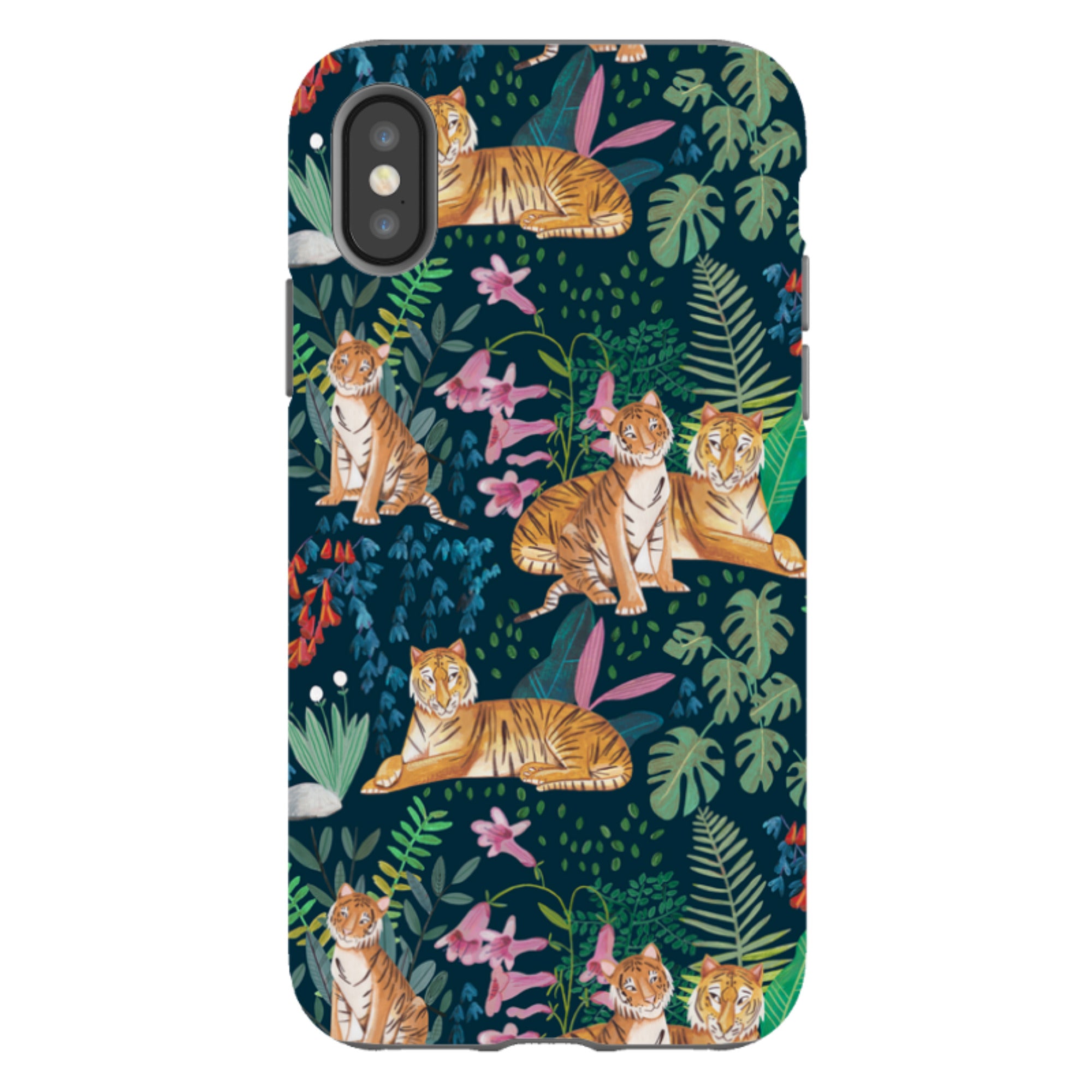 iPhone Tough Case - Tiger Pattern By Caroline Bonne Muller