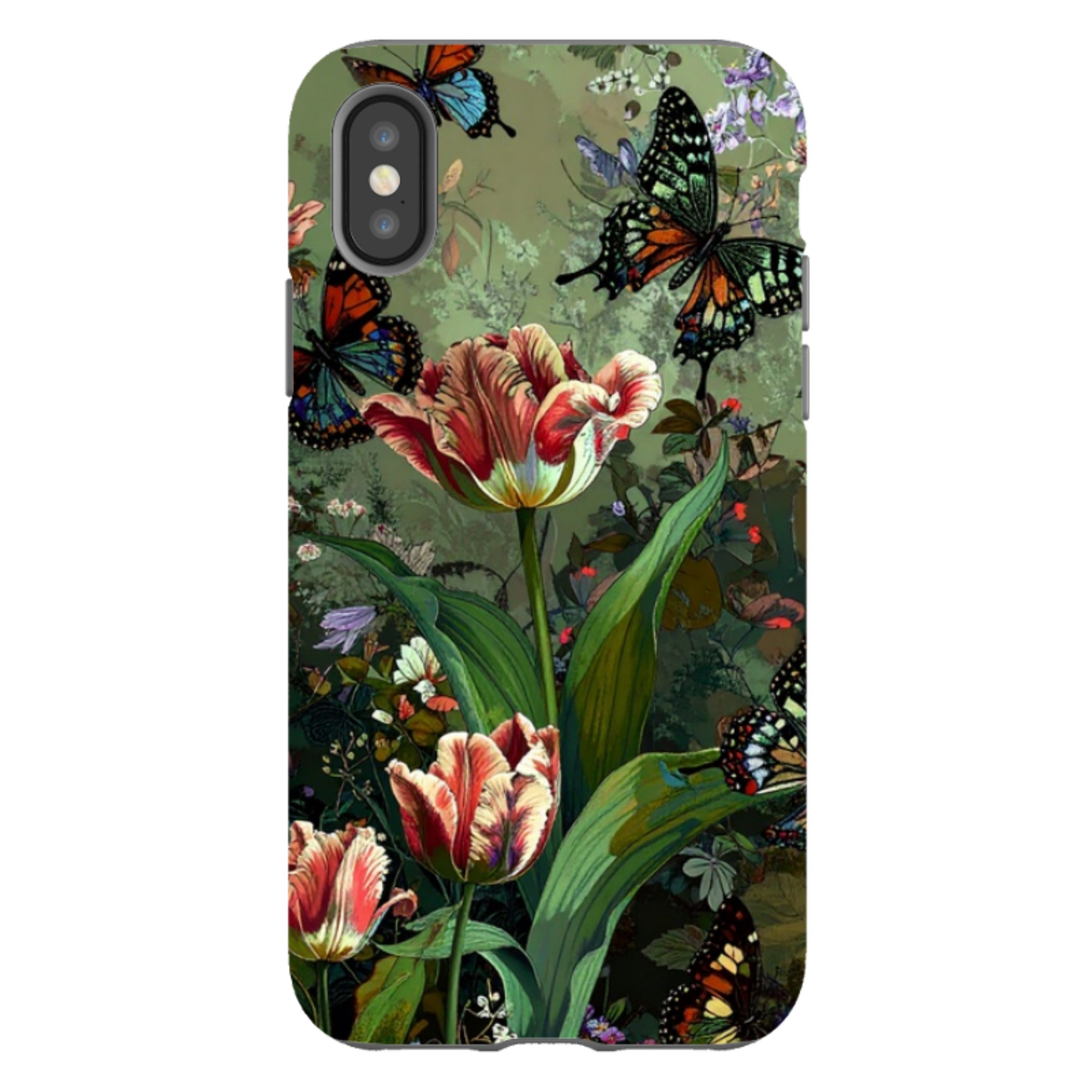 iPhone Tough Case - Green Vyne Butterflies