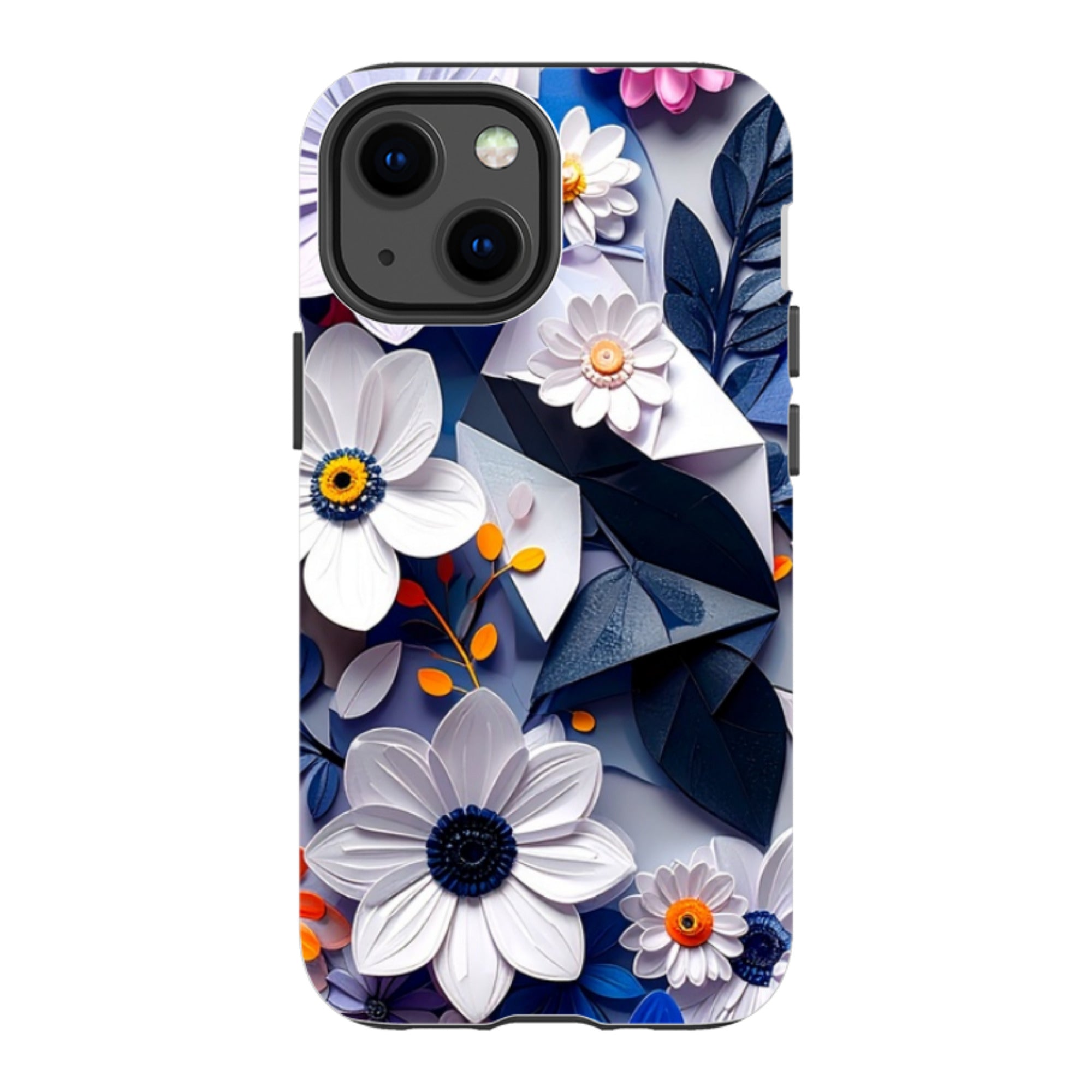 iPhone Tough Case - Summer Blue Florals