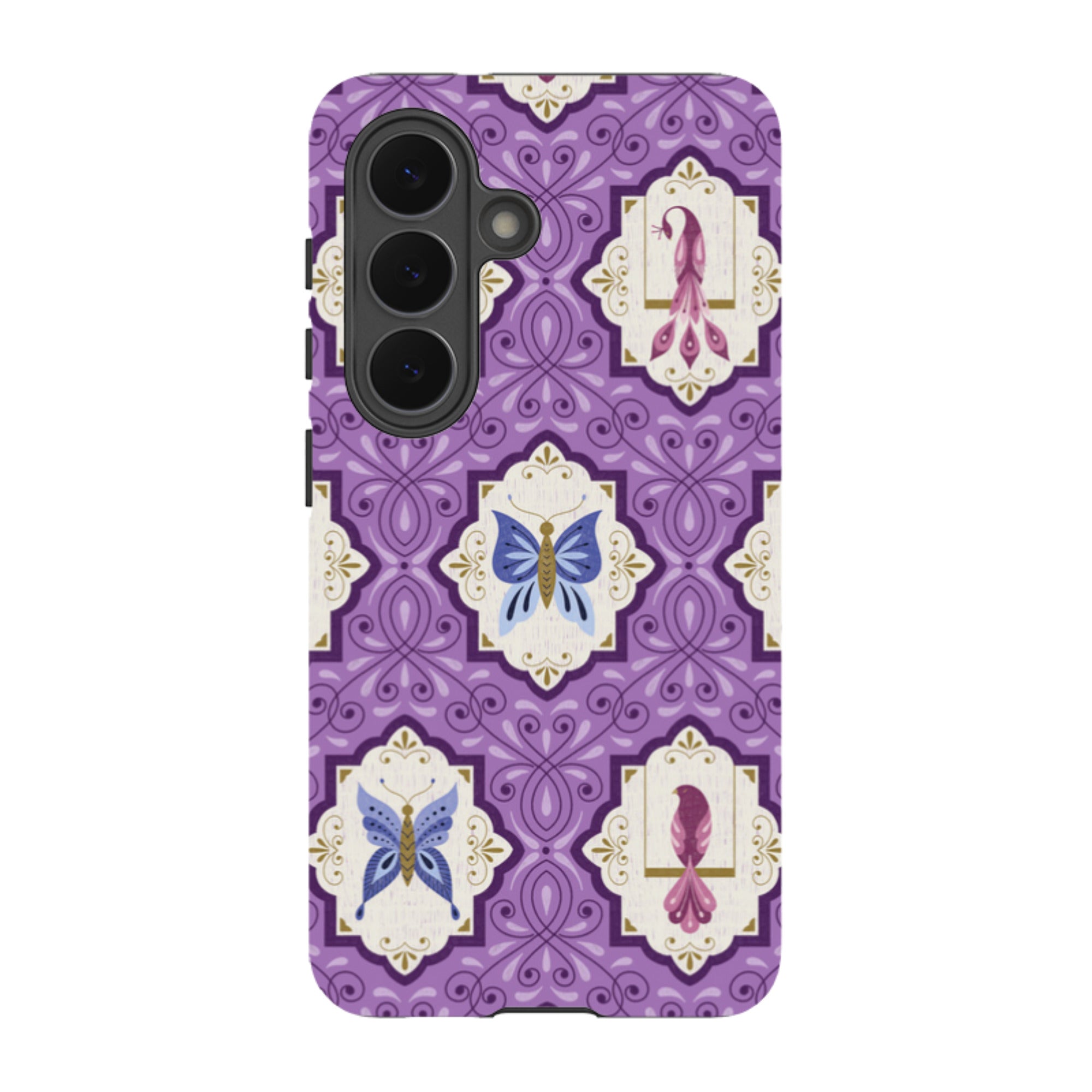 Samsung Tough Case - Wingframes Med Purple By Jenny Zemanek