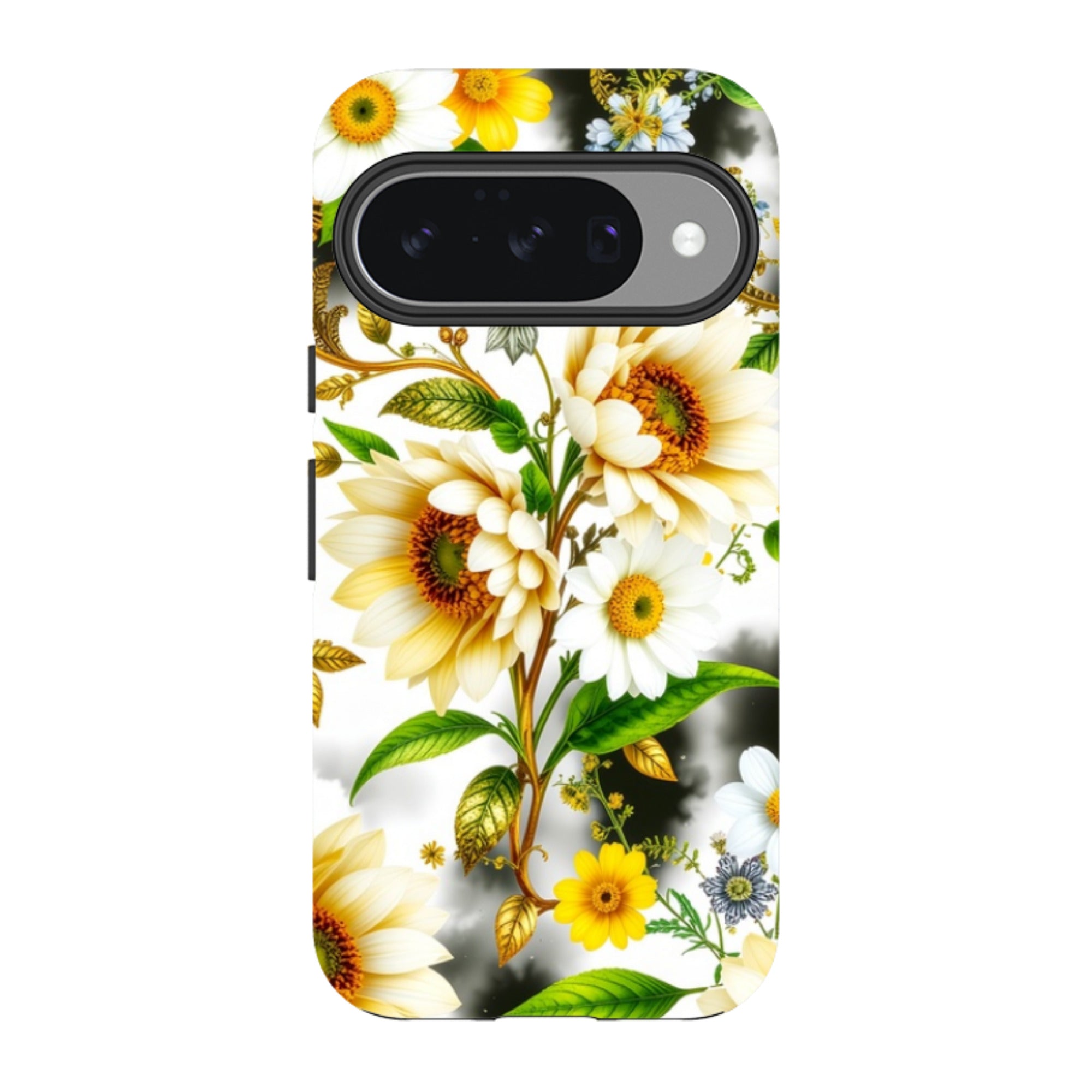Google Tough Case - Gold Flowers