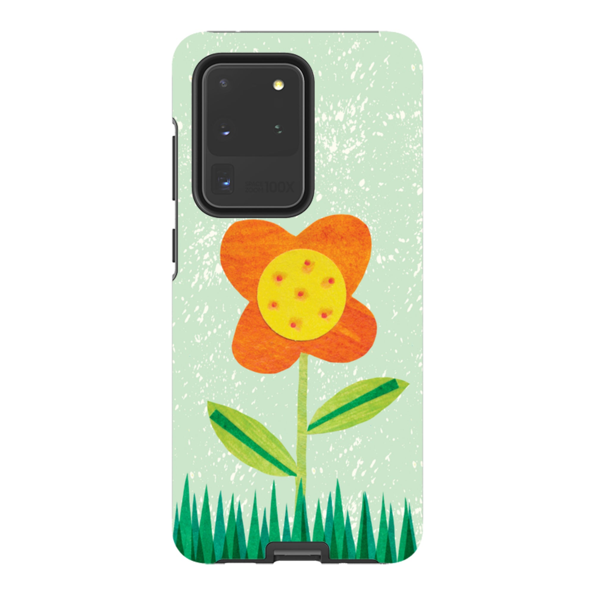 Samsung Tough Case - Orange Flower By Tracey English