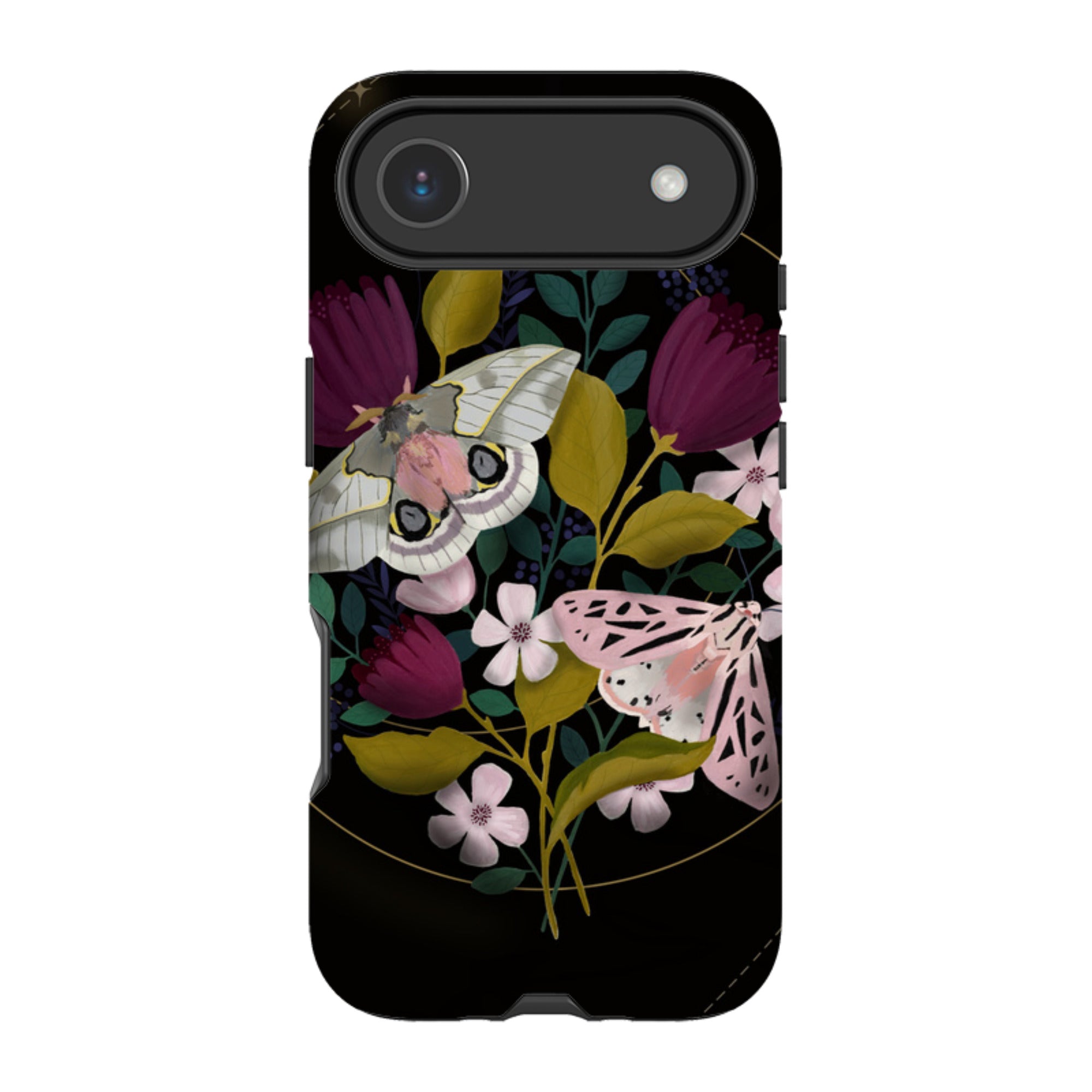 iPhone Tough Case - Moon Moths By Bex Parkin
