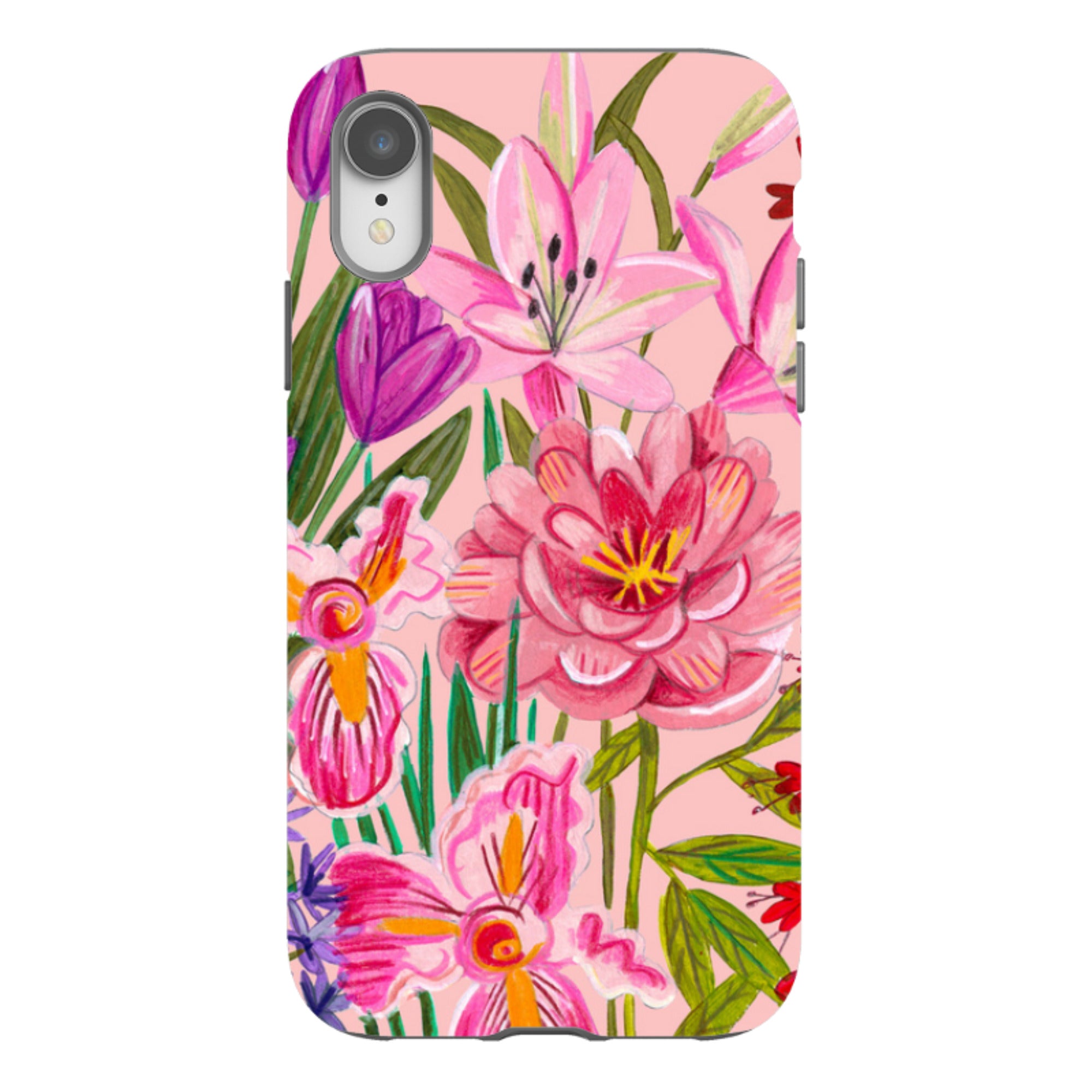 iPhone Tough Case - Pink Floral By Caroline Bonne Muller