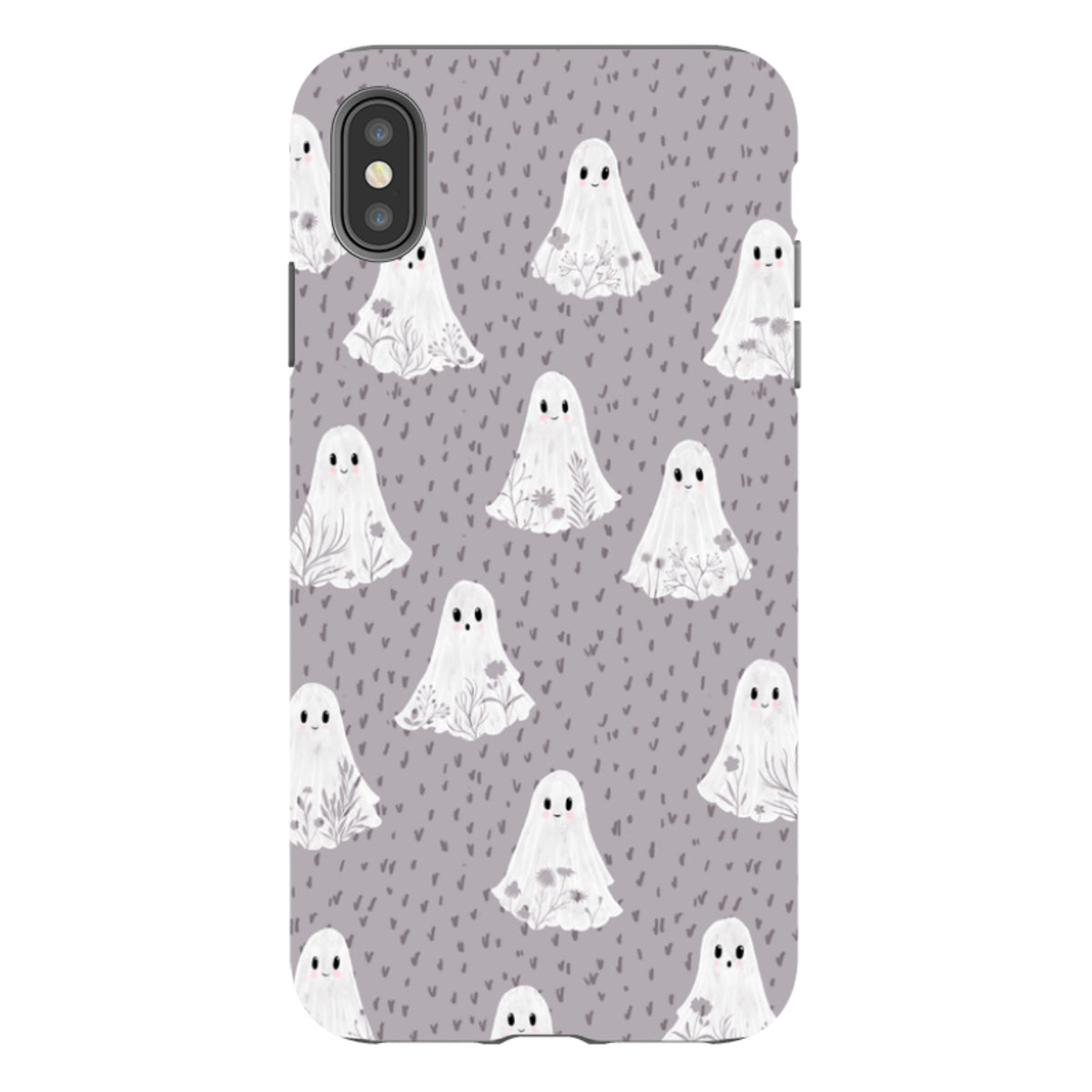 iPhone Tough Case - Floral Ghosts - Mauve By Katherine Quinn