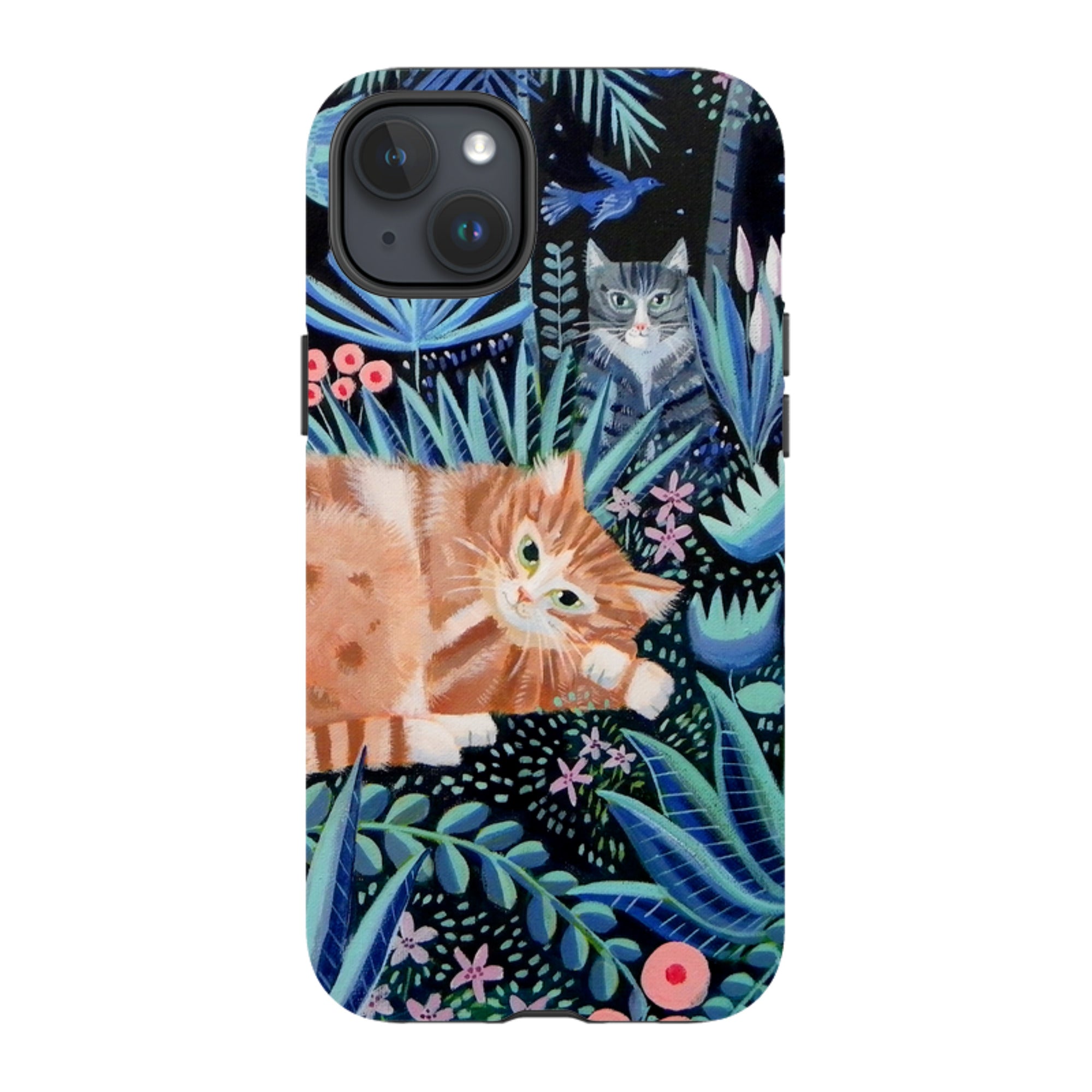 iPhone Tough Case - Night Cats By Mary Stubberfield