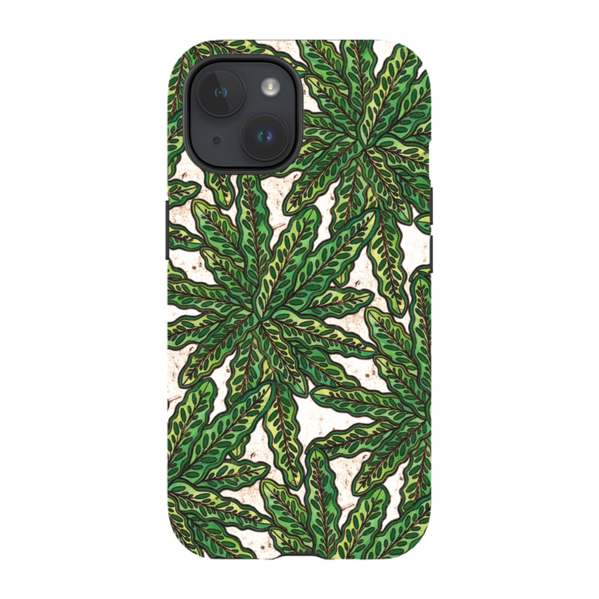 iPhone Tough Case - Green Floral By Amelia Bowman