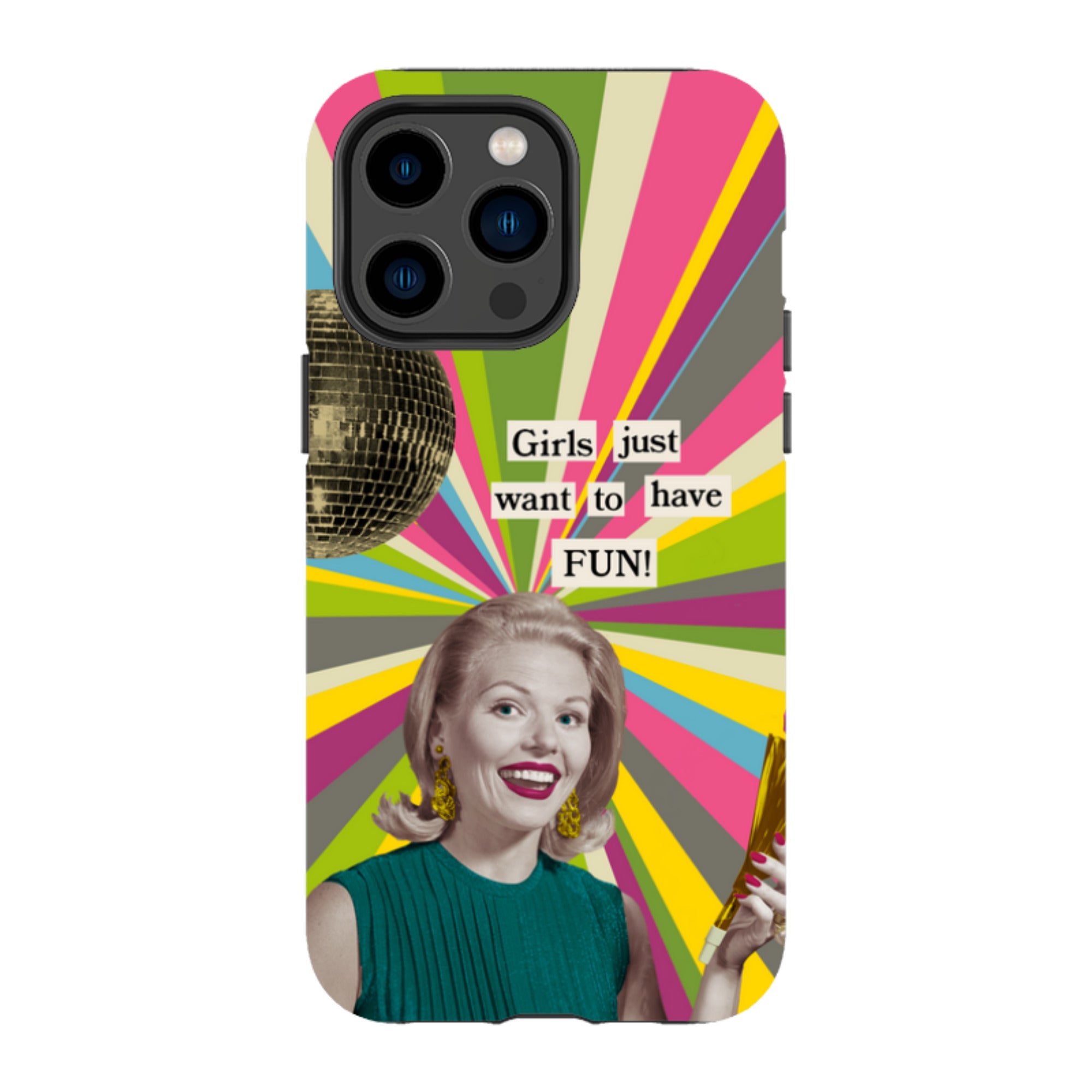 iPhone Tough Case - Girls want to have fun By Clare Jordan