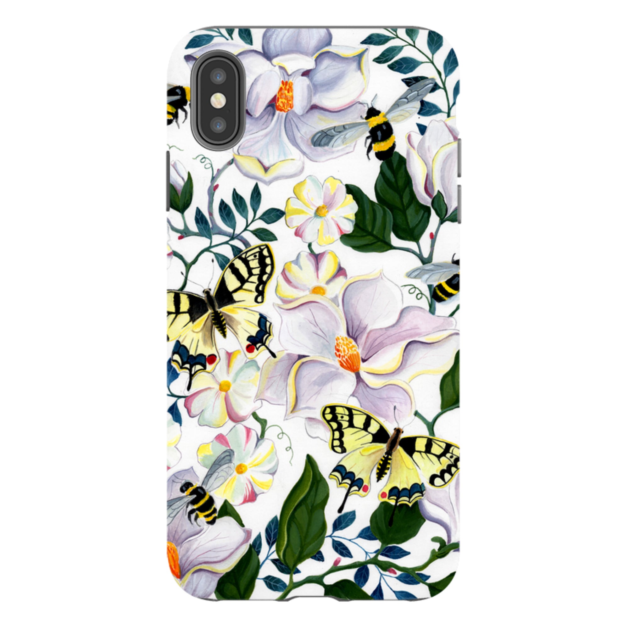 iPhone Tough Case - Bees And Magnolia By Bex Parkin