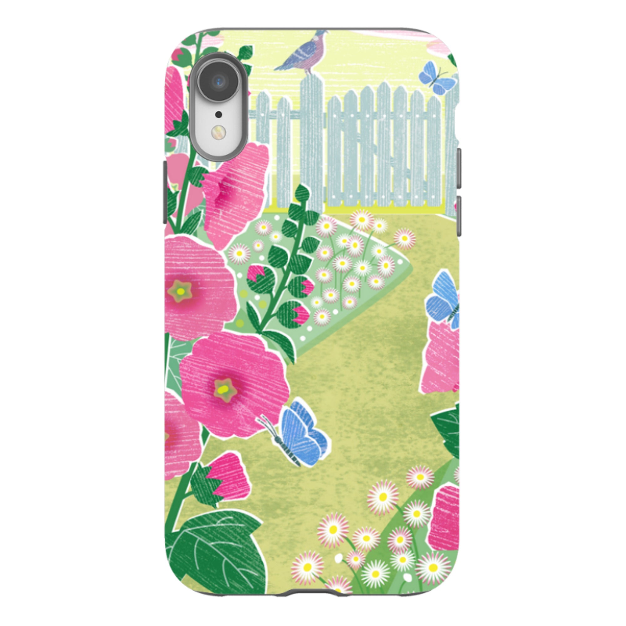 iPhone Tough Case - Hollyhocks By Liane Payne