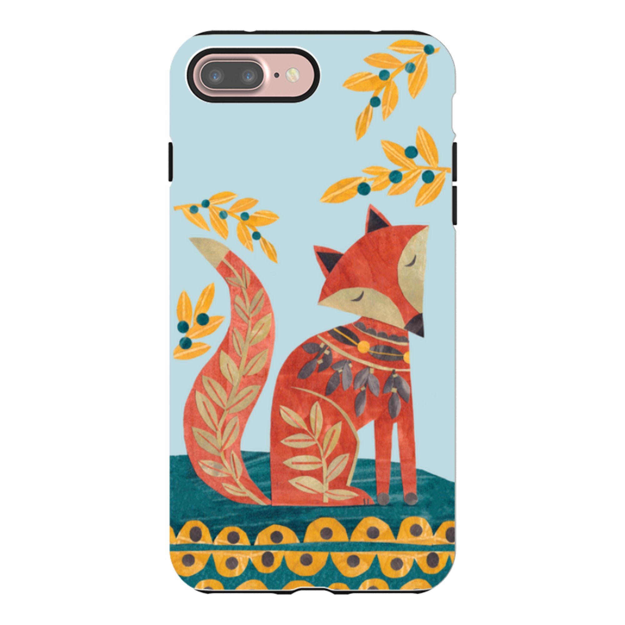 iPhone Tough Case - Folk Foxie By Tracey English