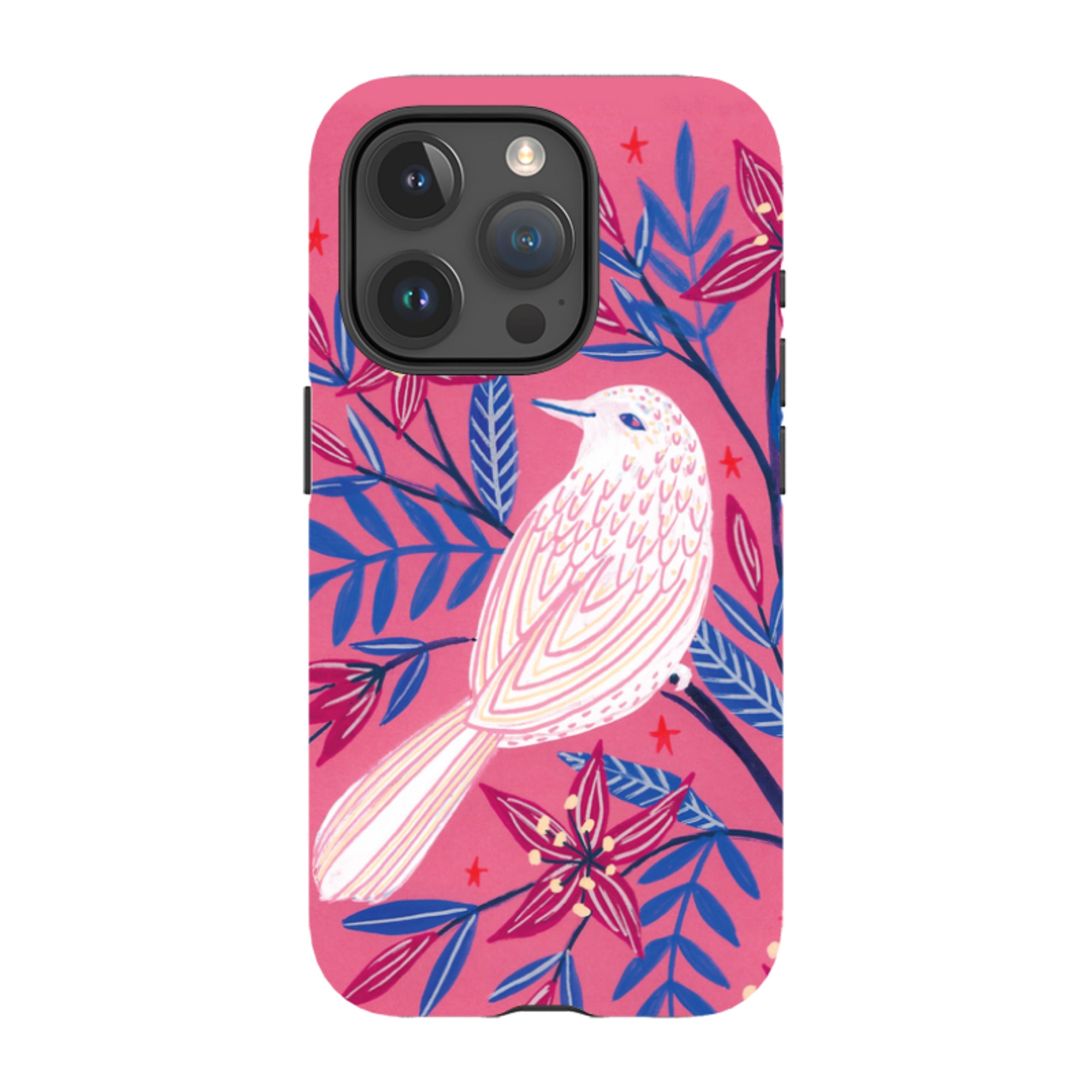 iPhone Tough Case - Pink Bird By Lee Foster Wilson