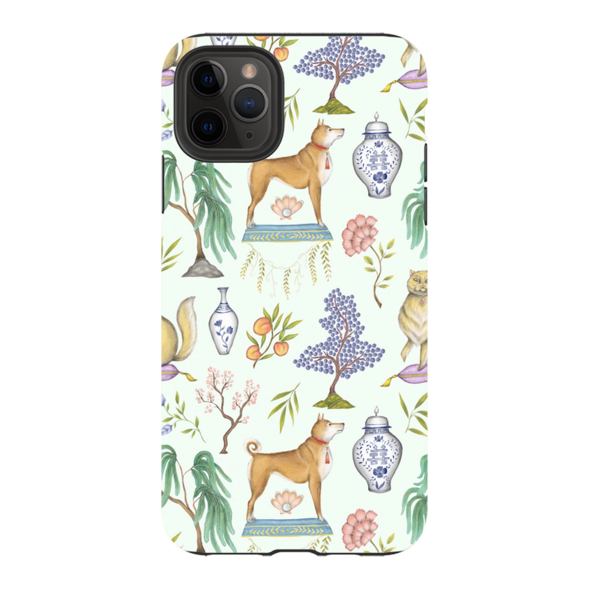 iPhone Tough Case - Chinoiserie Menagerie Green By Catherine Rowe