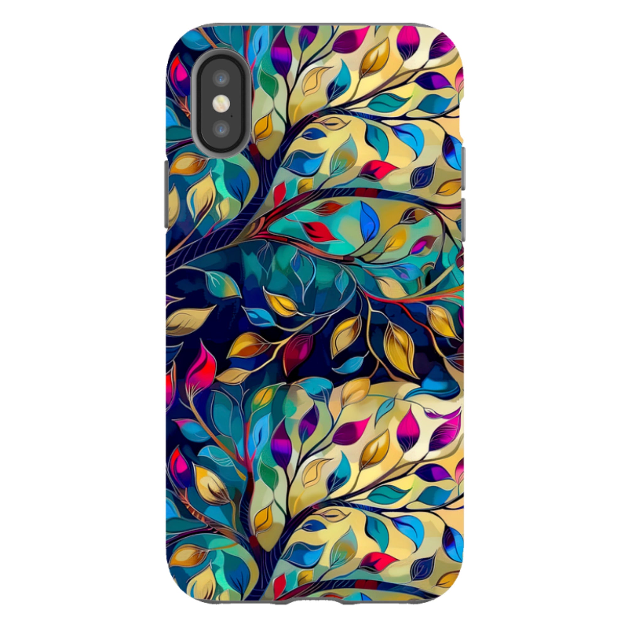 iPhone Case - Teal Leaves