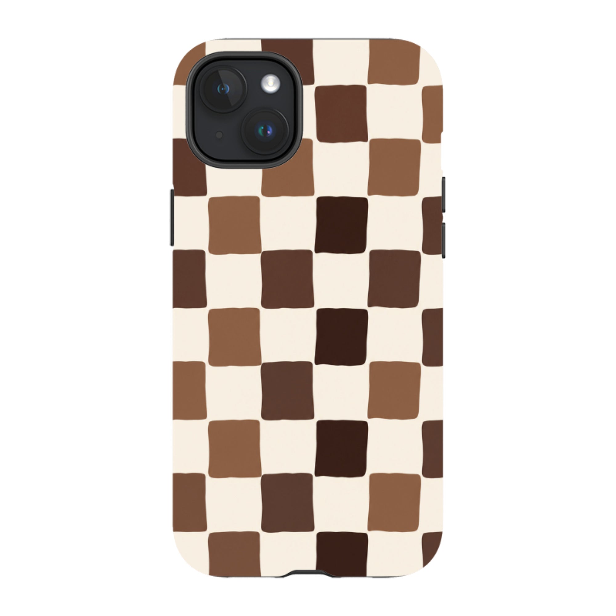 iPhone MagSafe Tough Case - Brown Checkerboard