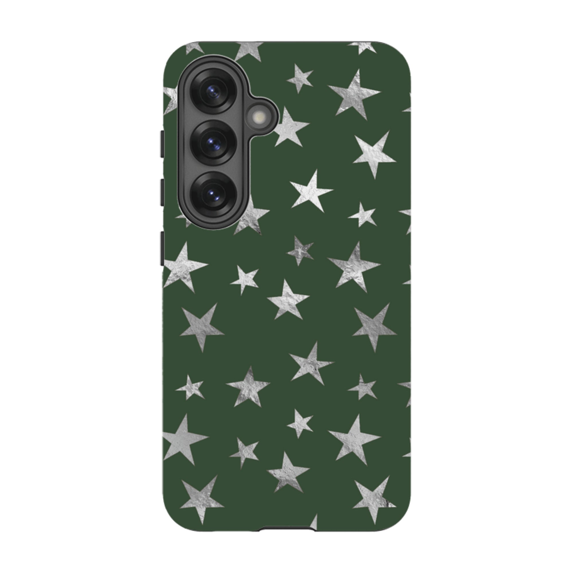 Samsung Tough Case - Green and Silver Stars