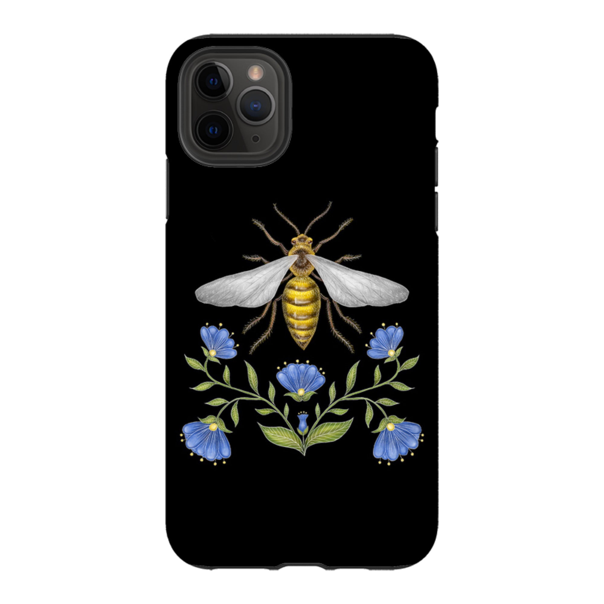 iPhone Tough Case - Wings Of Freedom Black By Catherine Rowe