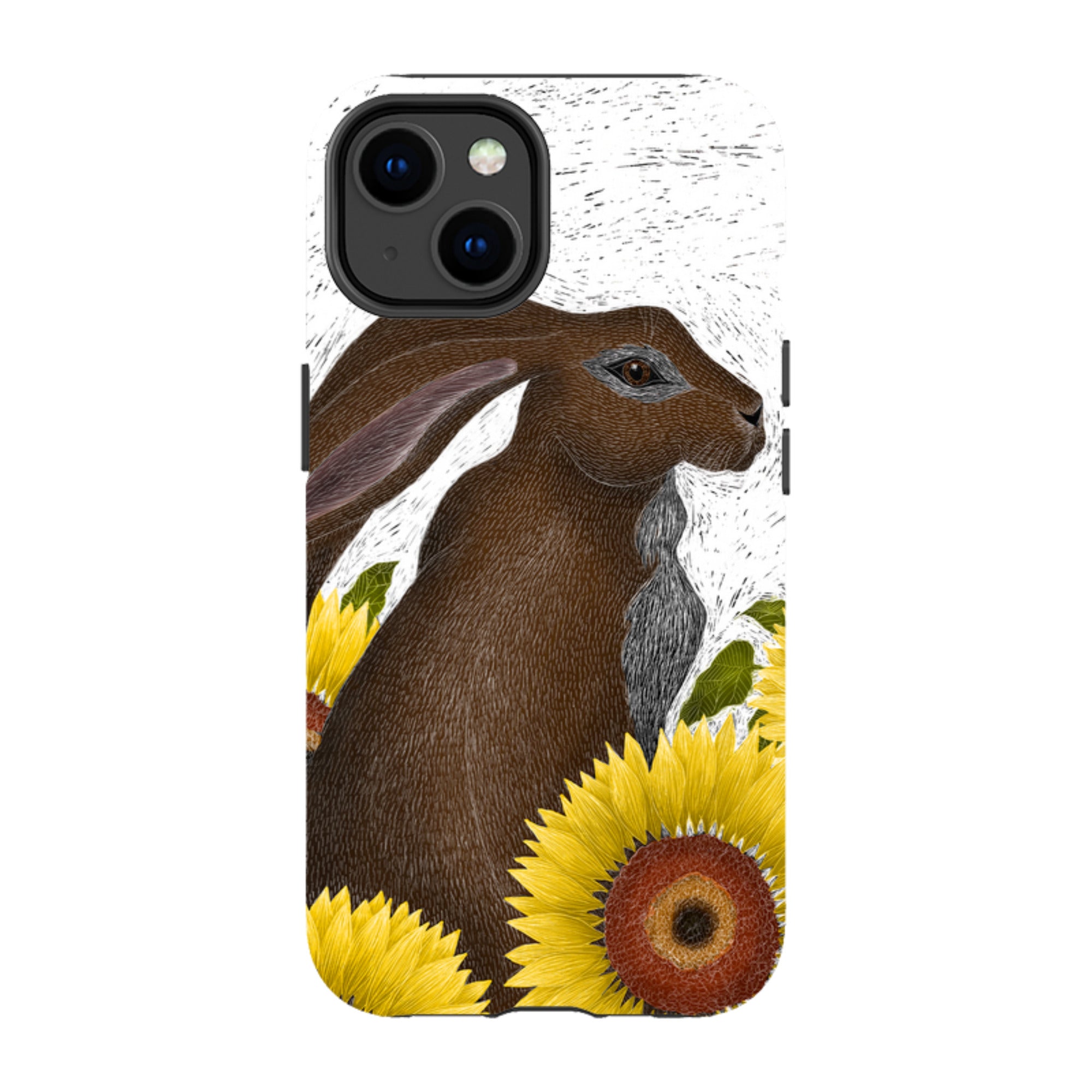 iPhone MagSafe Tough Case - Hare With Sunflowers By Catherine Rowe