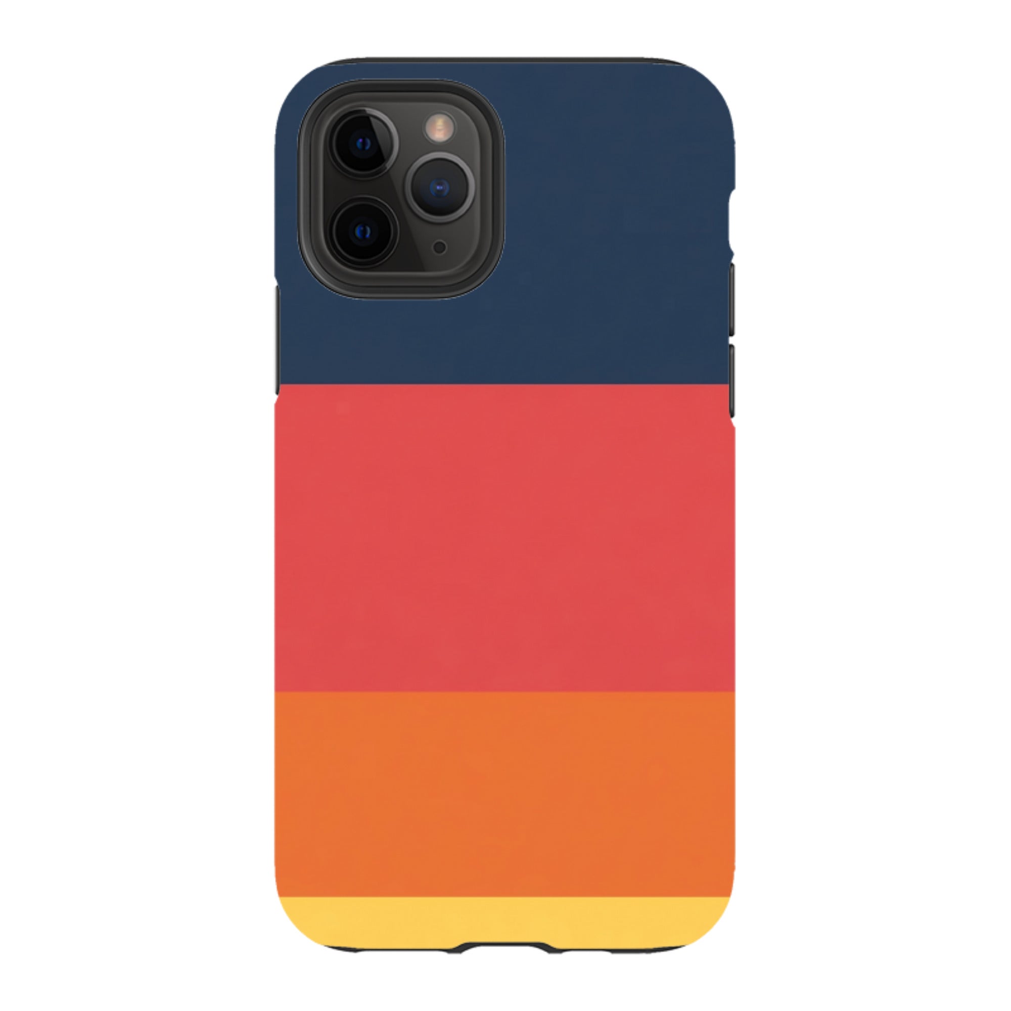 iPhone Tough Case - Navy Blue & Orange Gingham