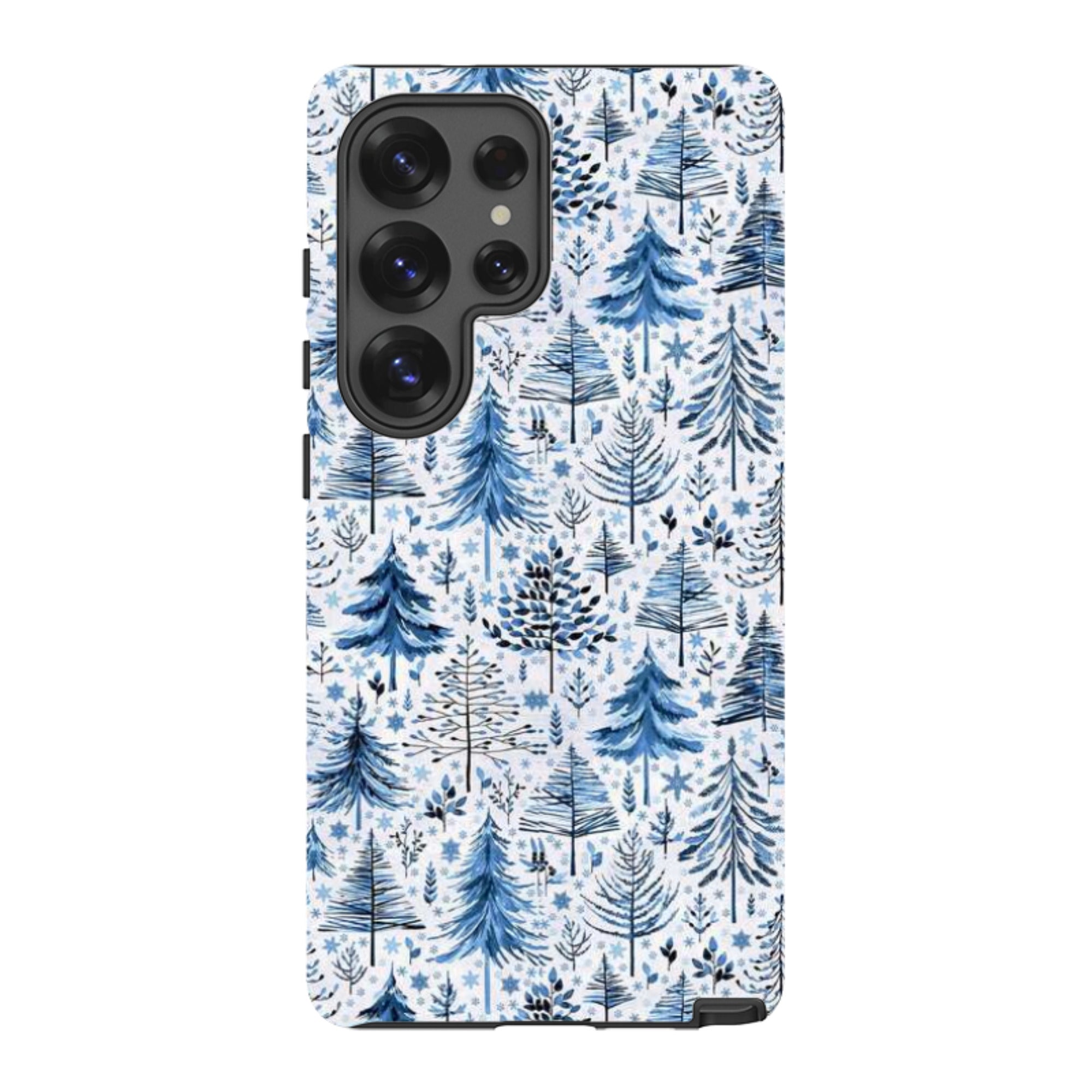 Samsung Tough Case - Blue Xmas Trees By Elisabeth Haager