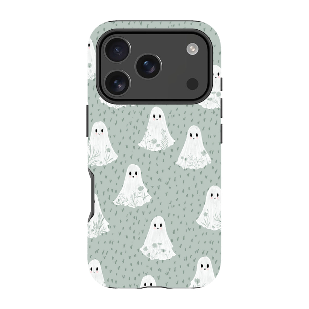 iPhone Tough Case - Floral Ghosts - Dusty Gourd By Katherine Quinn