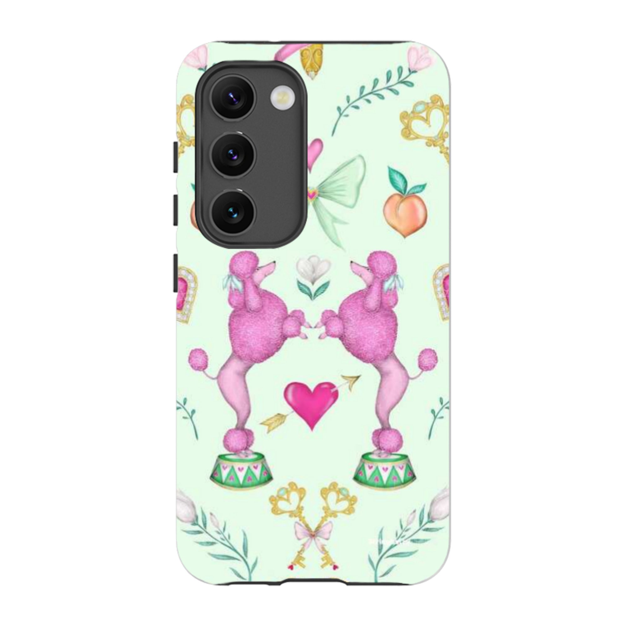 Samsung Tough Case - Pink Poodle Parlour Mint By Catherine Rowe