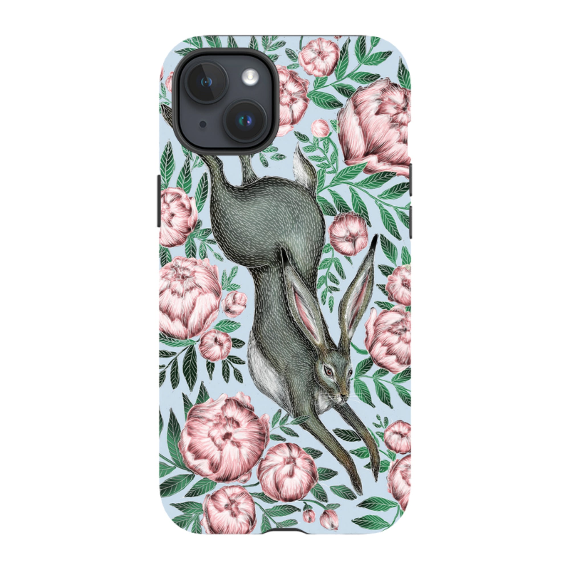 iPhone MagSafe Tough Case - Hare and Peonies By Catherine Rowe