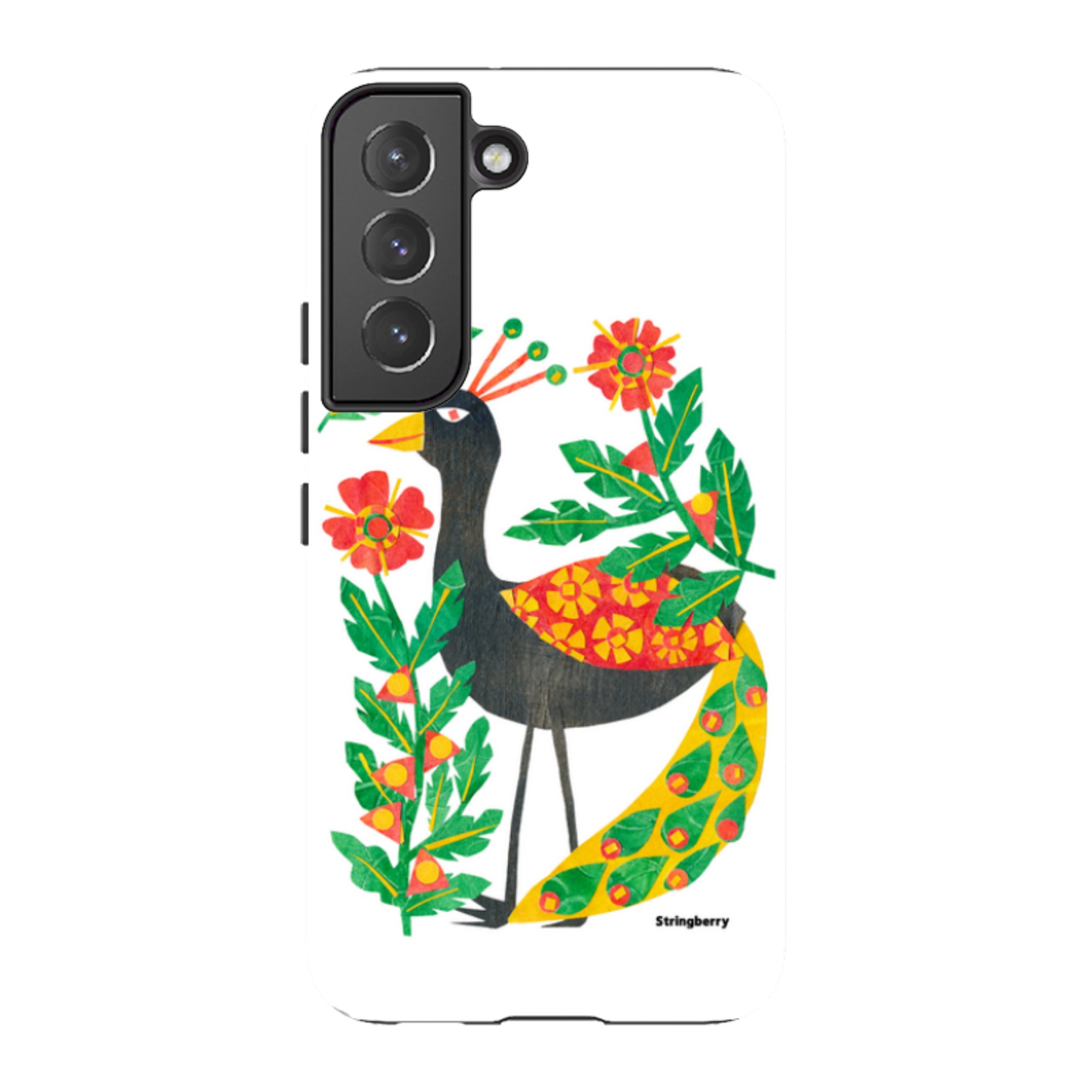 Samsung Tough Case - Folk Floral Peahen By Tracey English