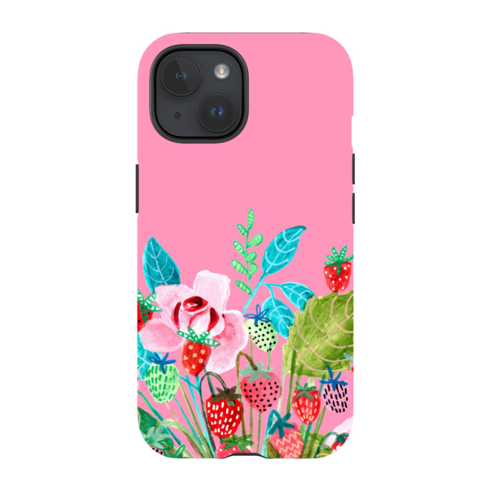 iPhone Tough Case - Pink Colour Floral By Caroline Bonne Muller