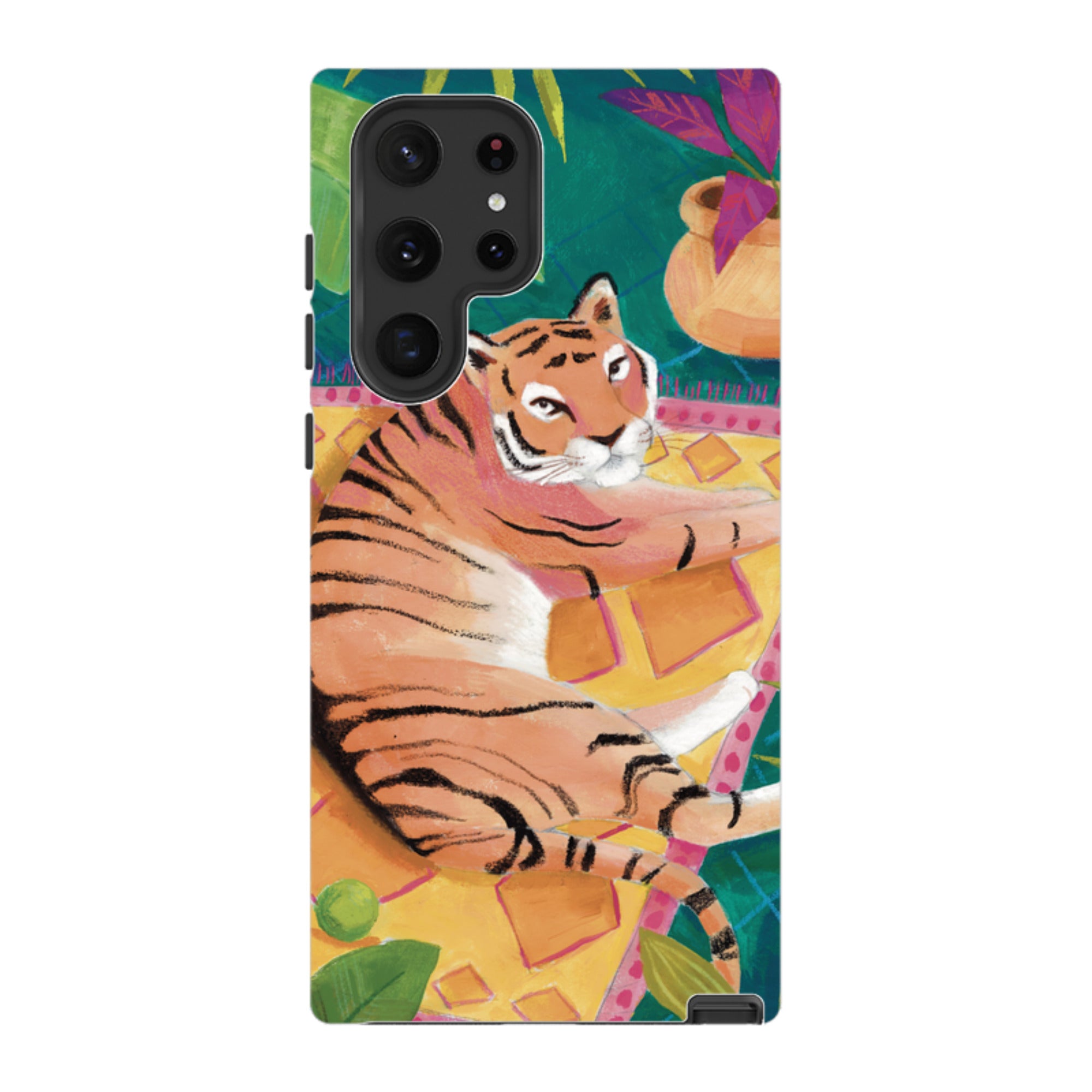Samsung Tough Case - Tiger In Palms By Bex Parkin