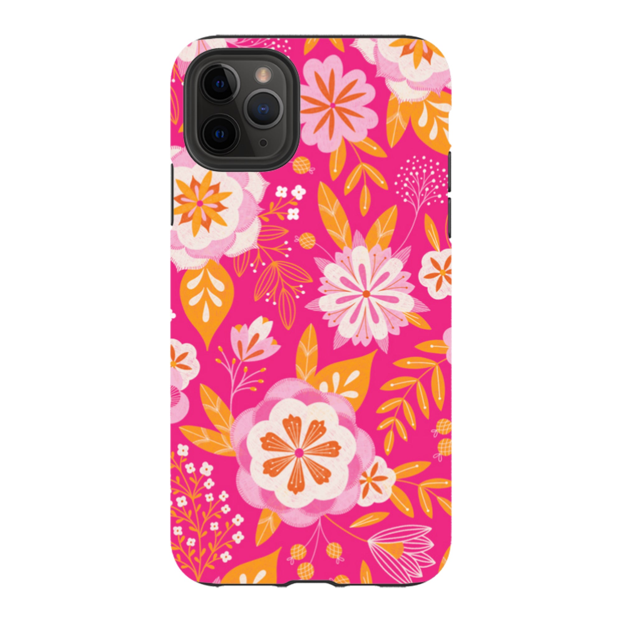 iPhone Tough Case - Big Bold Blooms Pink By Jenny Zemanek