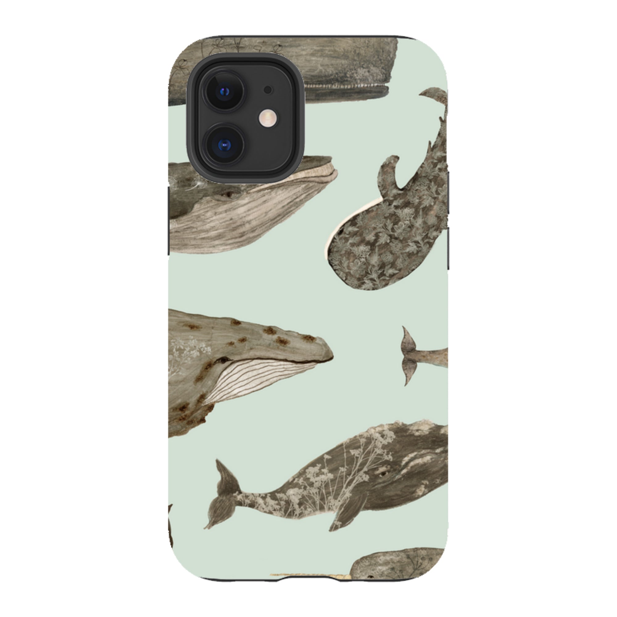 iPhone Tough Case - Wild Flower Whales By Katherine Quinn