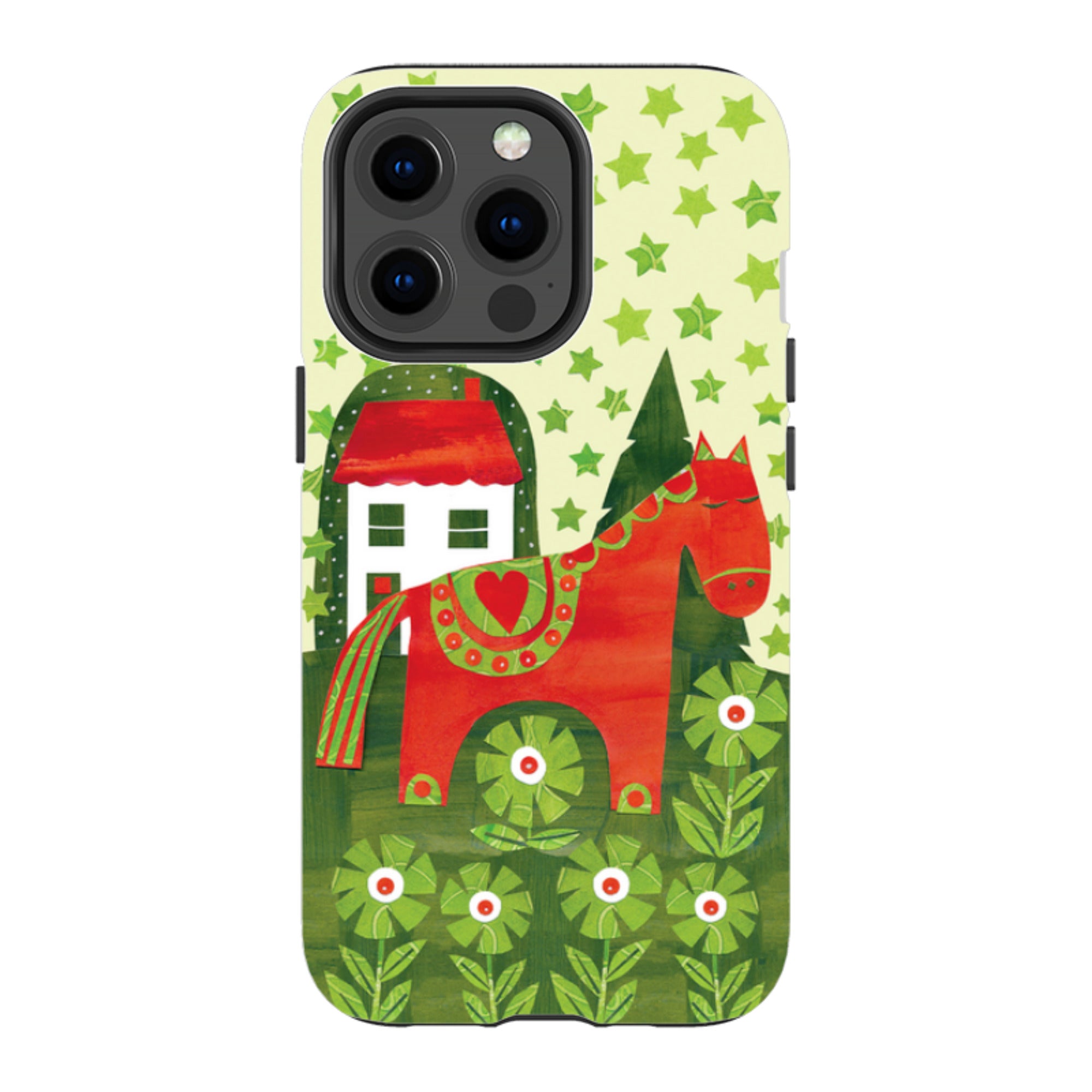 iPhone Tough Case - Red Dala Horse By Tracey English