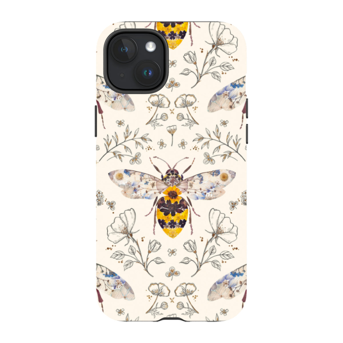 iPhone MagSafe Tough Case - Alabaster Bumble Bee By Helen Ahpornsiri
