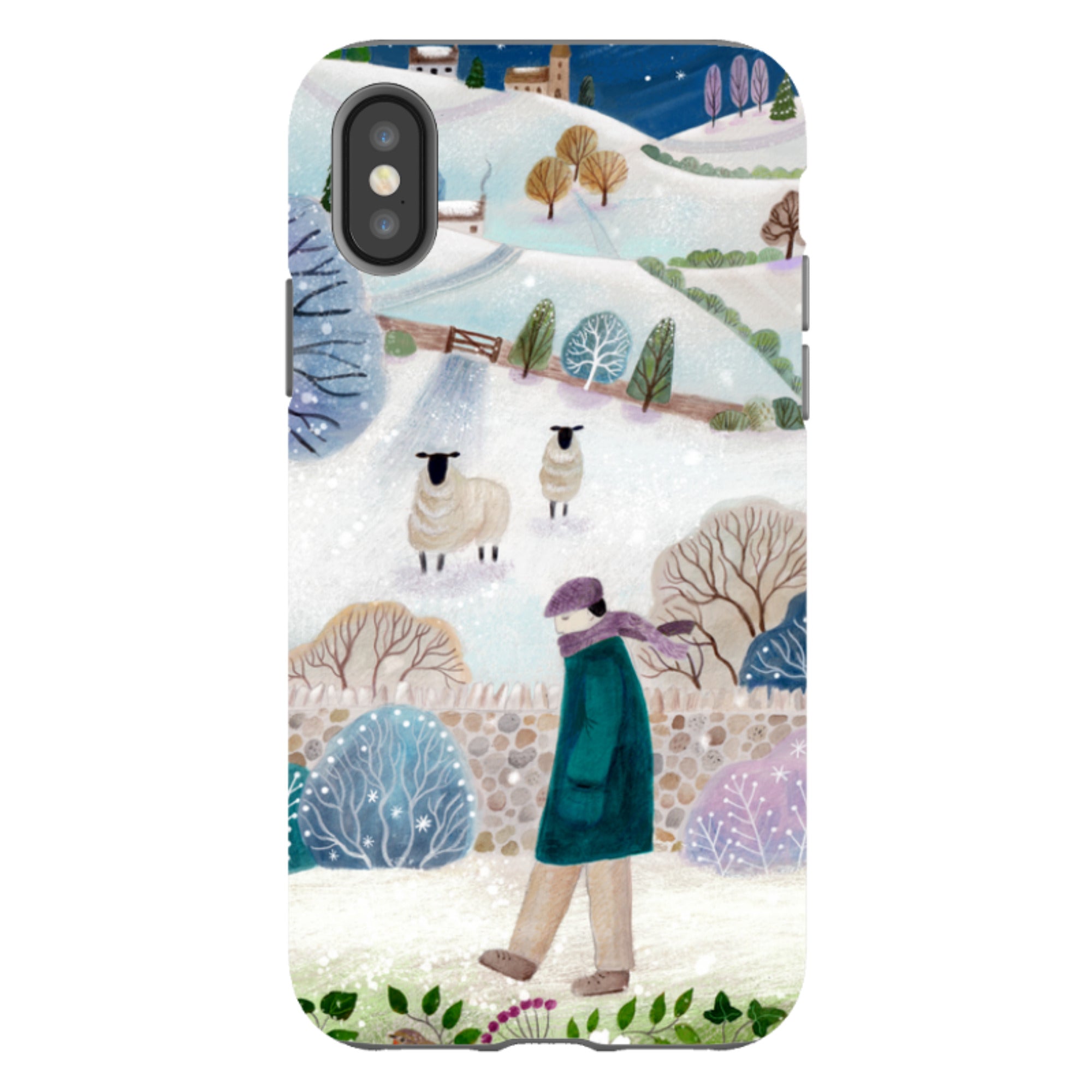 iPhone Tough Case - Across Snowy Fields By Bex Parkin