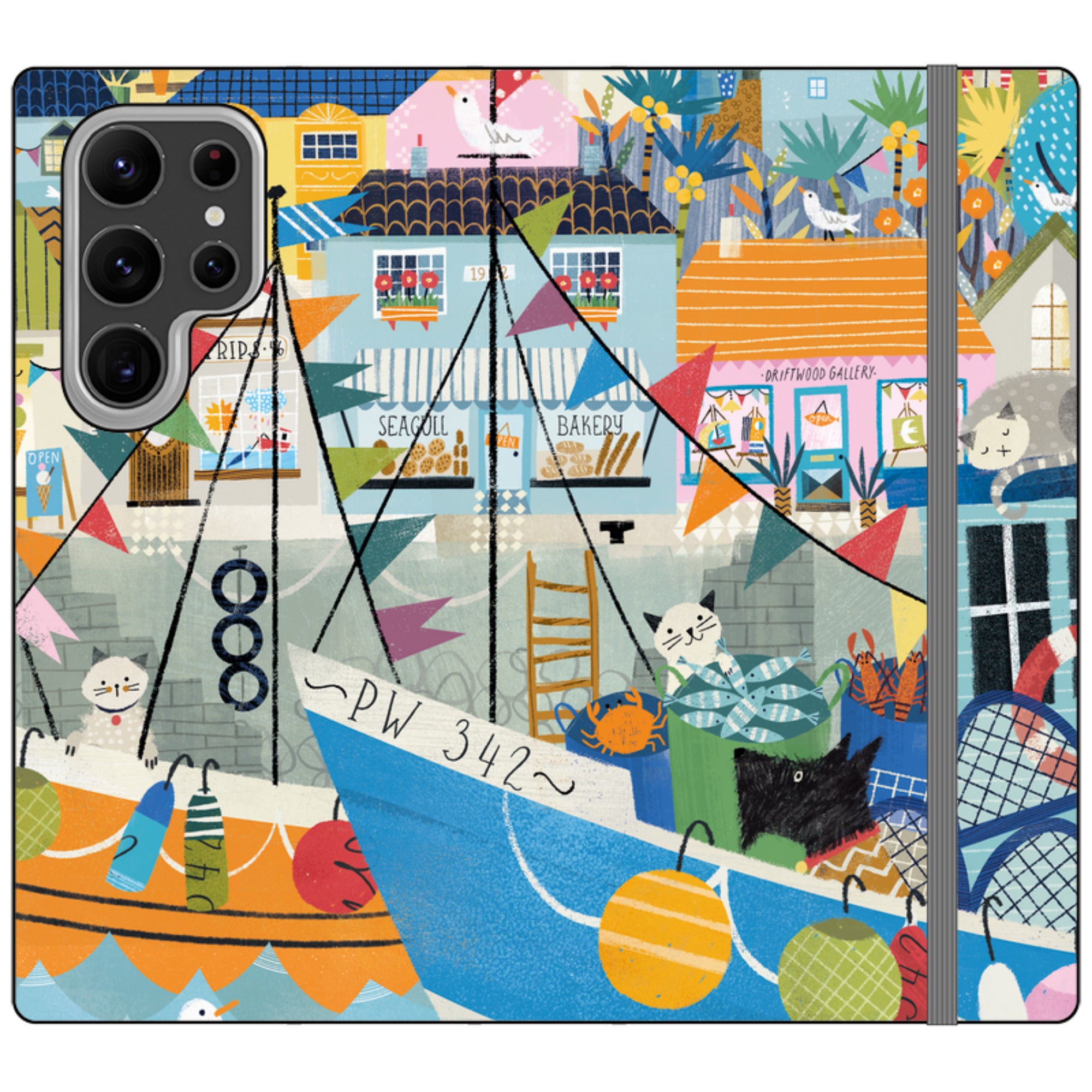 Night Harbour Wallet Case By Ali Brookes