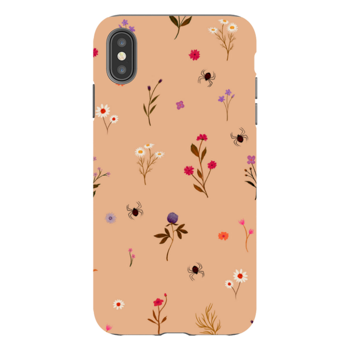 iPhone Tough Case - Florals and Spiders - Cider Clay By Katherine Quinn