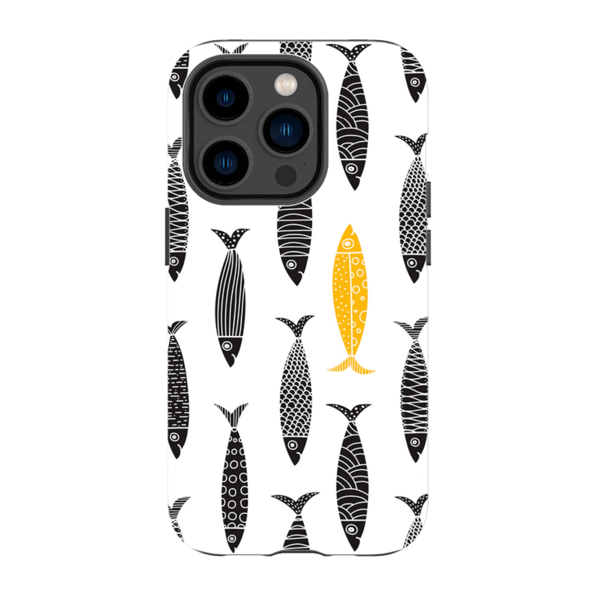 iPhone Case - Black and Gold Sardines