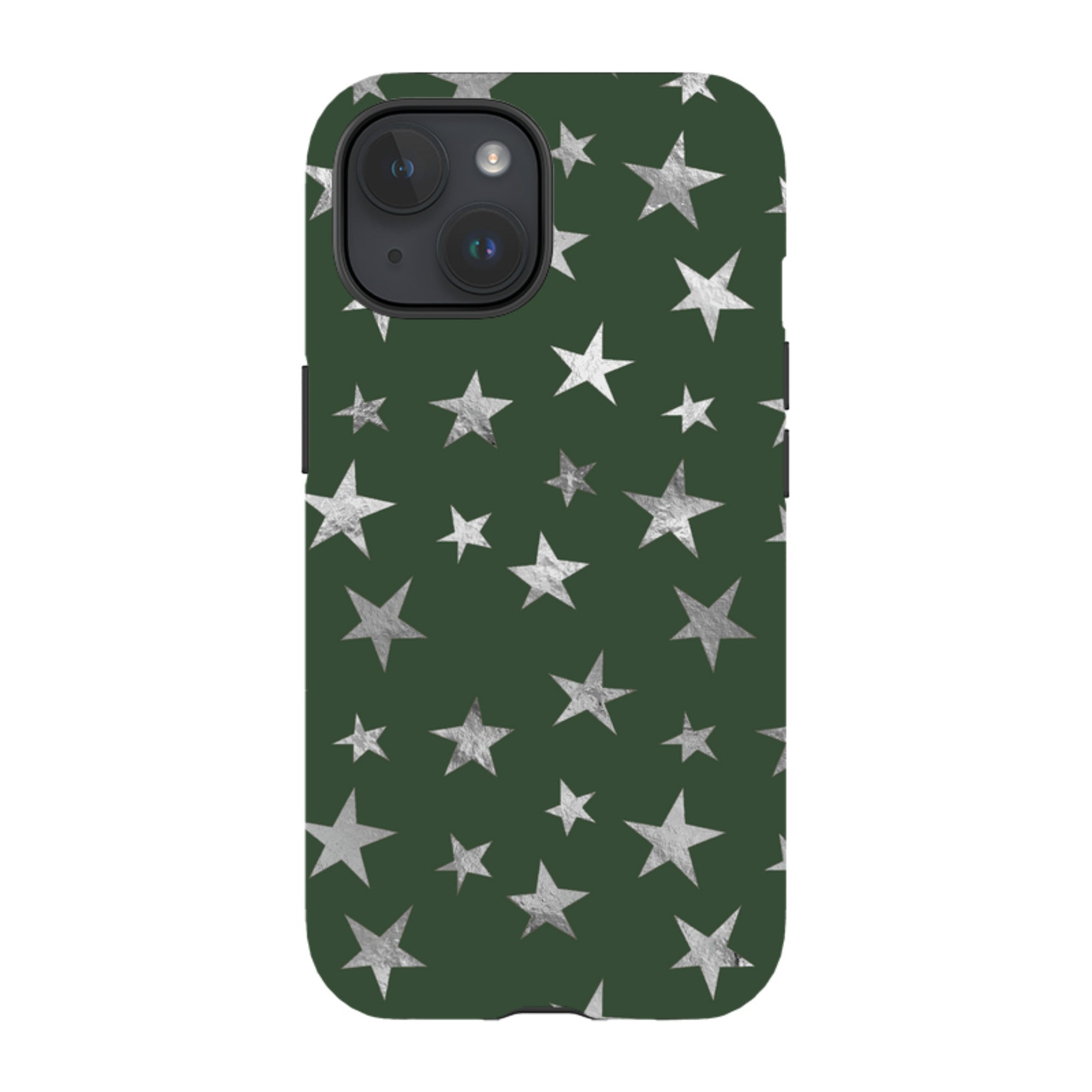iPhone Tough Case - Green and Silver Stars