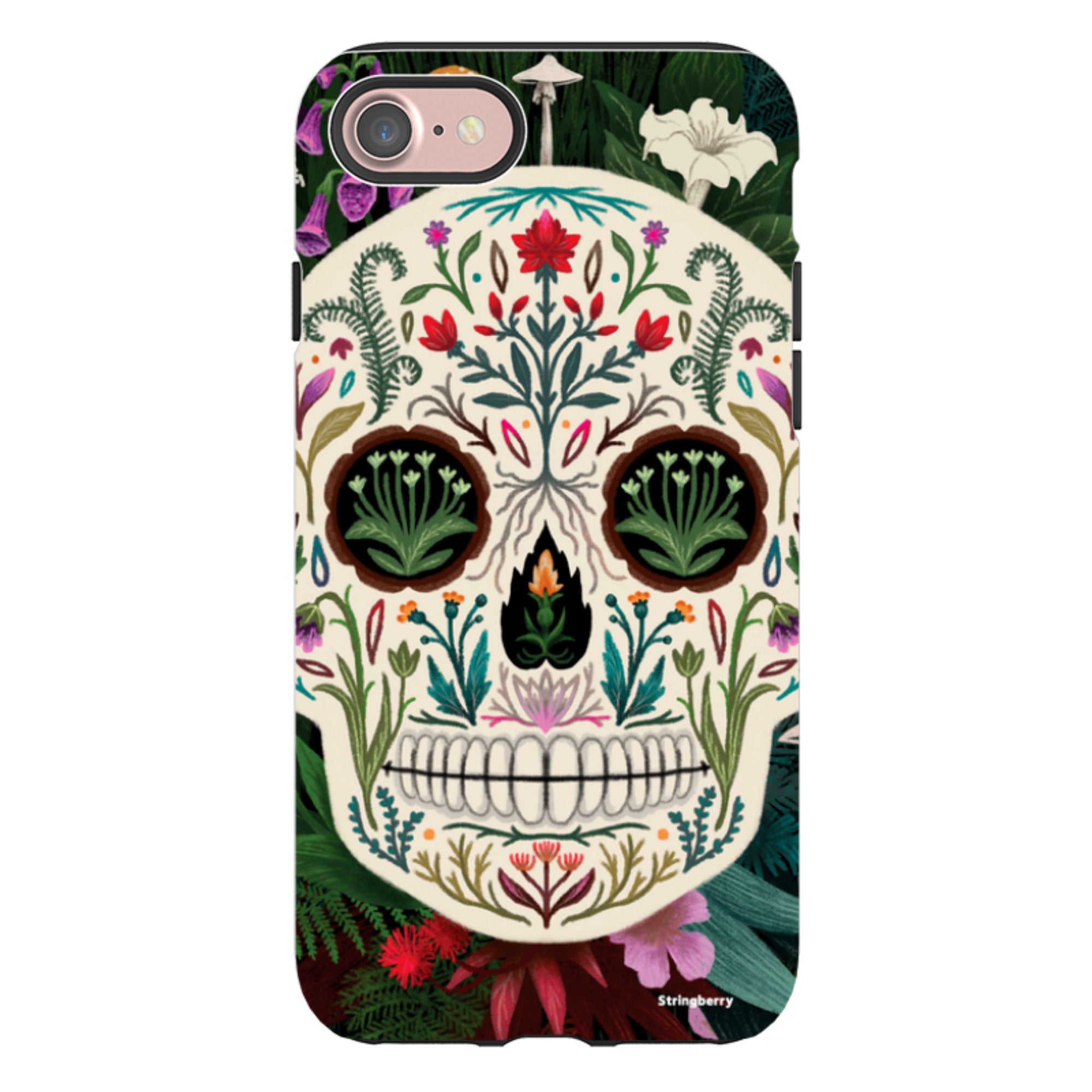 iPhone Tough Case - Poison Sugar Skull By Anna Stead