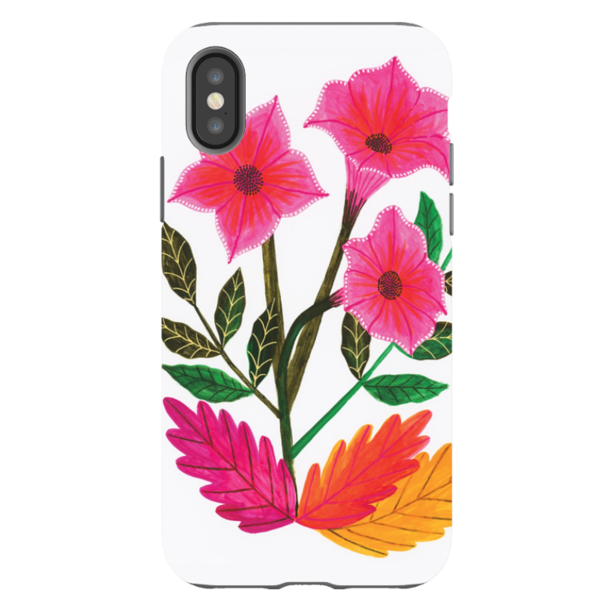 iPhone Tough Case - Trumpet Flowers By Lee Foster Wilson